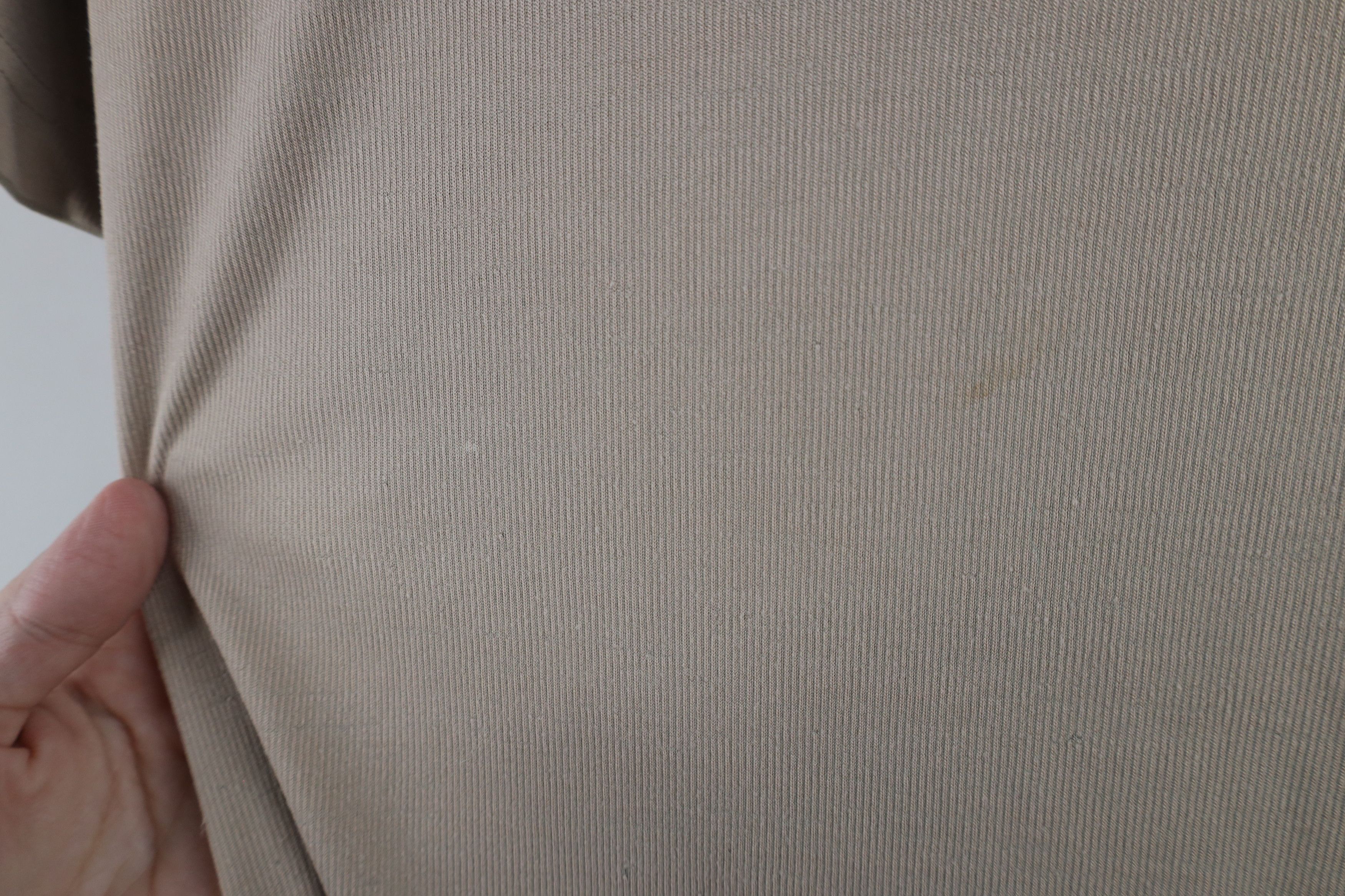 Vintage Vintage 90s Streetwear Blank Ribbed Knit T-Shirt Beige Size US L / EU 52-54 / 3 - 5 Thumbnail