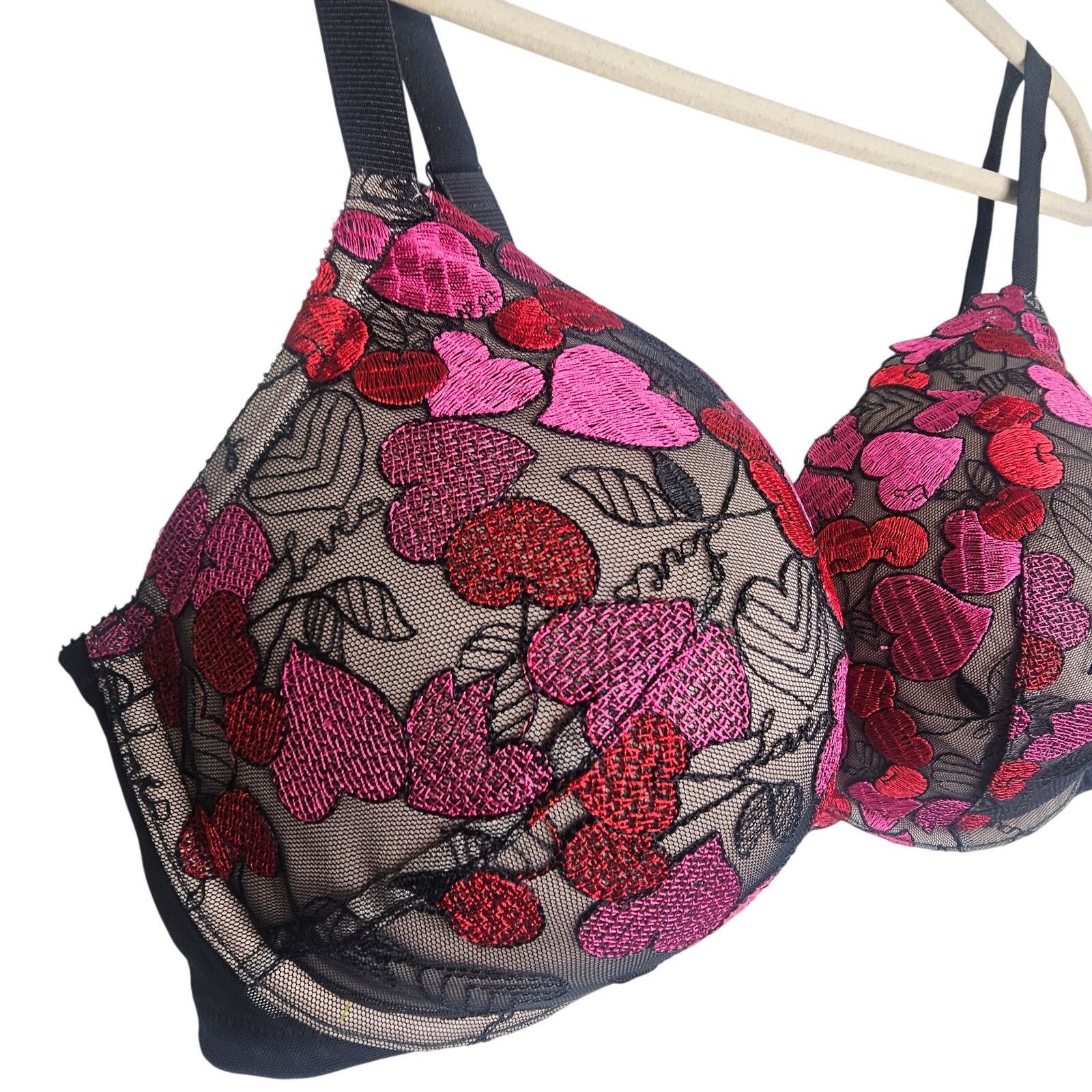 Corridor Torrid Womens Embroidered Push-Up Padded Plunge Bra 42DD Size 42" / US 20 - 3 Thumbnail