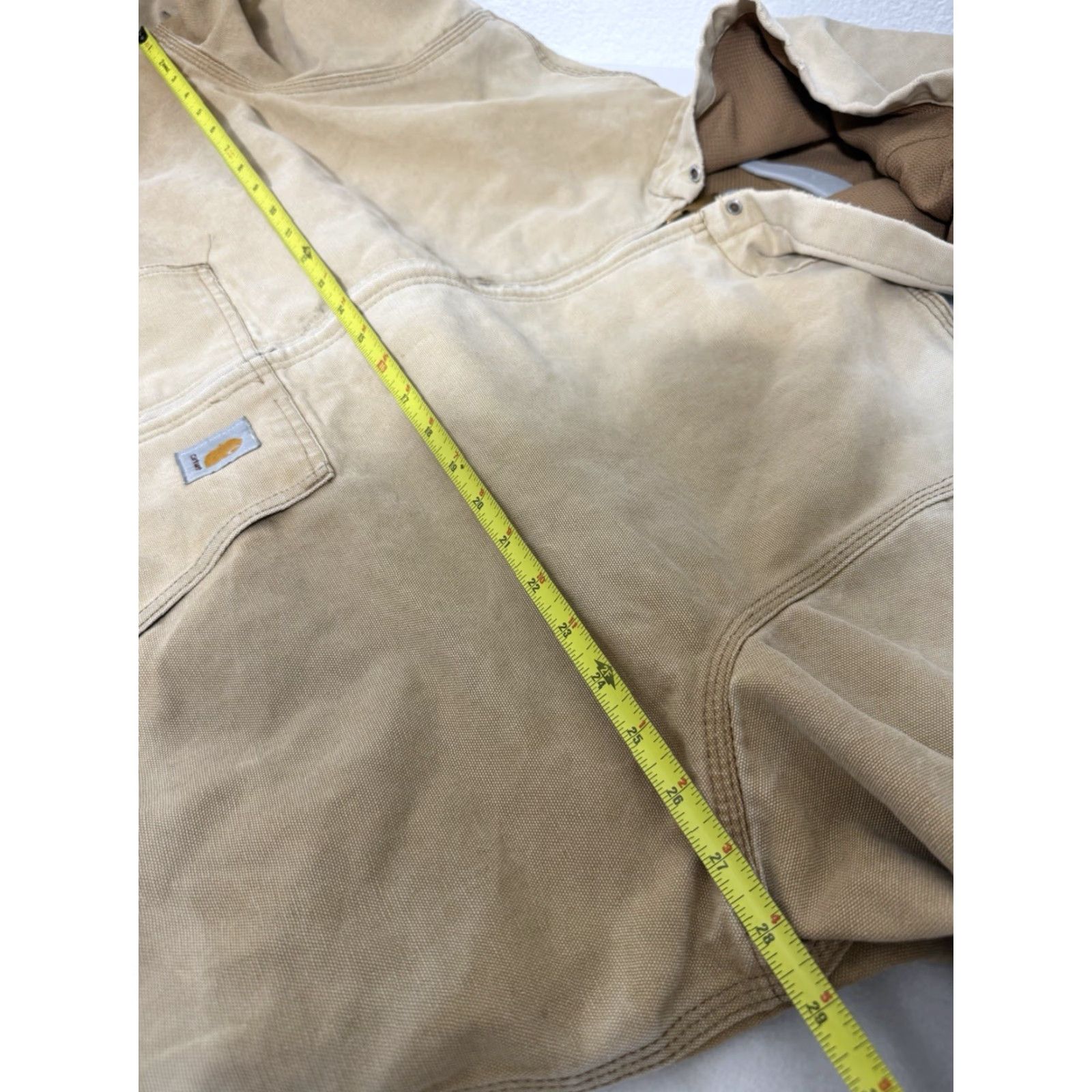 Carhartt VINTAGE Carhartt Jacket Hooded Canvas 2XL Mens Brown Tan Thermal-lined JR106 Work Coat Hoodie Size US XXL / EU 58 / 5 - 5 Thumbnail