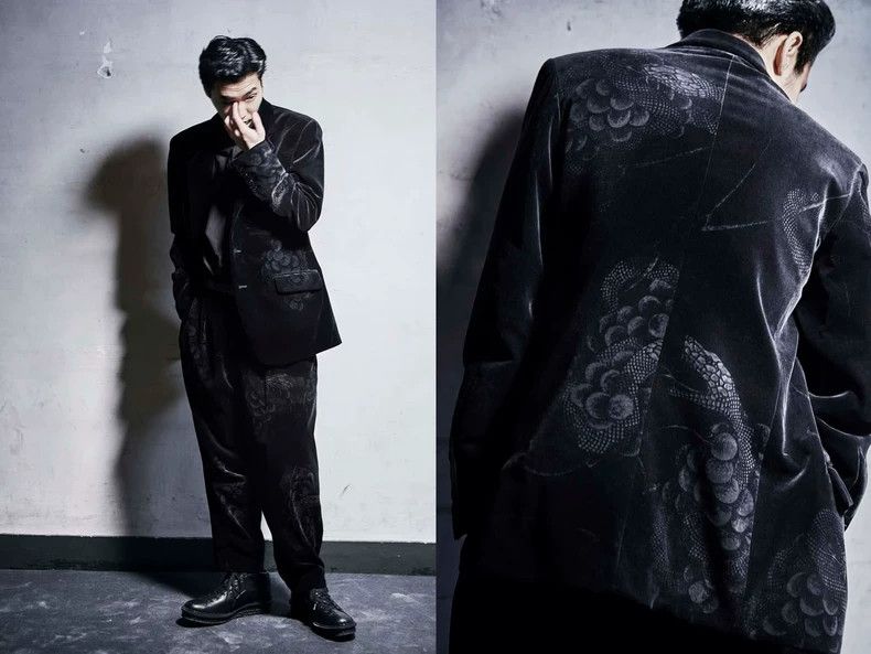 Yohji Yamamoto Yohji Yamamoto size os 19 AW Viper and Grape Velvet Jacket Size US M / EU 48-50 / 2 - 3 Thumbnail