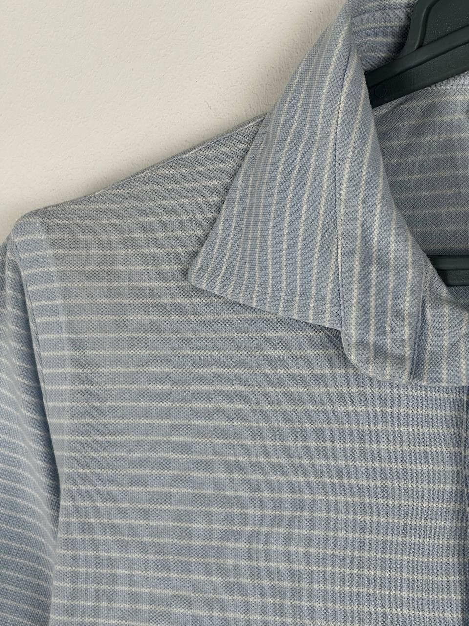 Borriello Napoli Borrelli Napoli Light Blue Striped Polo T Shirt Italy Size US M / EU 48-50 / 2 - 5 Thumbnail