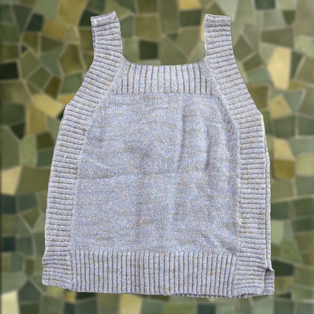 Madewell NWT Madewell Purple Knit Button Down Cropped Tank Sweater Women XXS Size XXS / US 00 / IT 34 - 1 Thumbnail