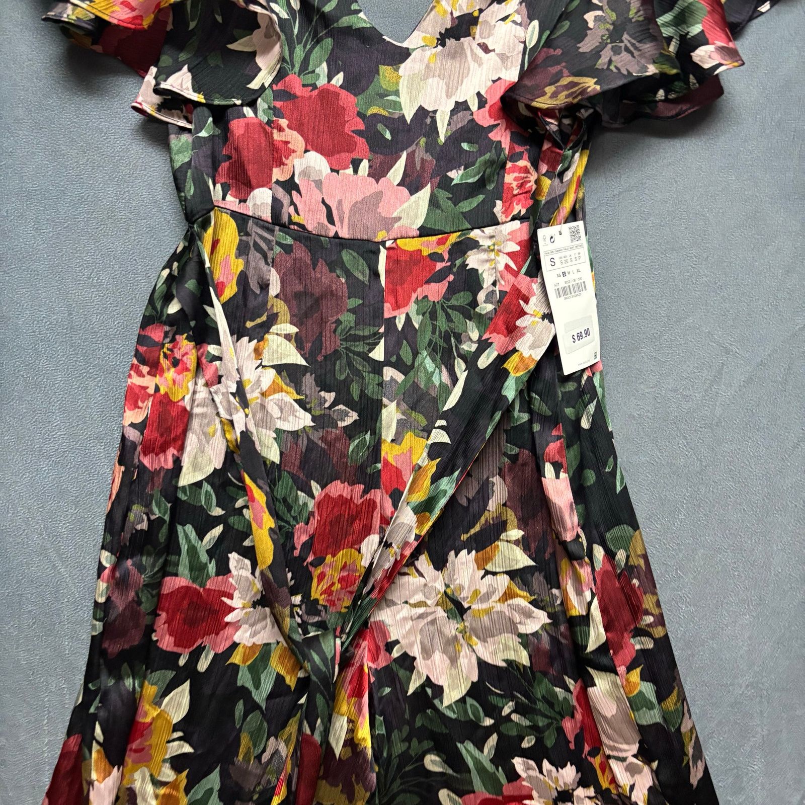 Zara Zara Basic Floral Jumpsuit Boho Cottage New Ruffle Sleeve Size 28" / US 6 / IT 42 - 6 Thumbnail