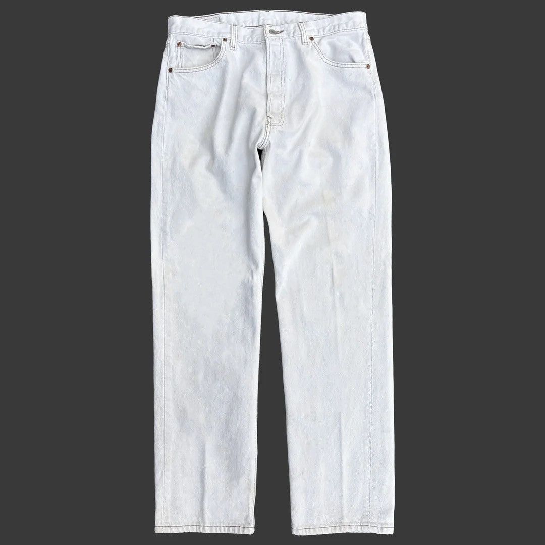 Levi's Levi’s 501 1990 90s Vintage W34 USA Made White Denim Jeans Size US 34 / EU 50 - 2 Thumbnail