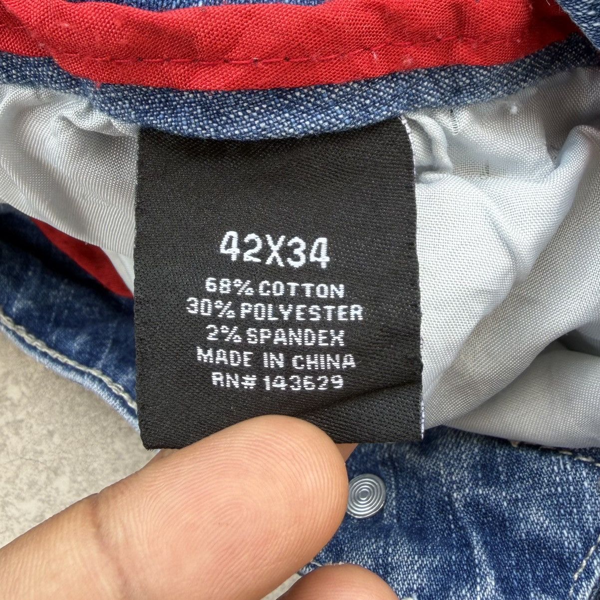 Japanese Brand ENCRYPTED Denim Slim Ripped Stretchable DISTRESSED SLIM-FIT Size US 42 / EU 58 - 13 Thumbnail