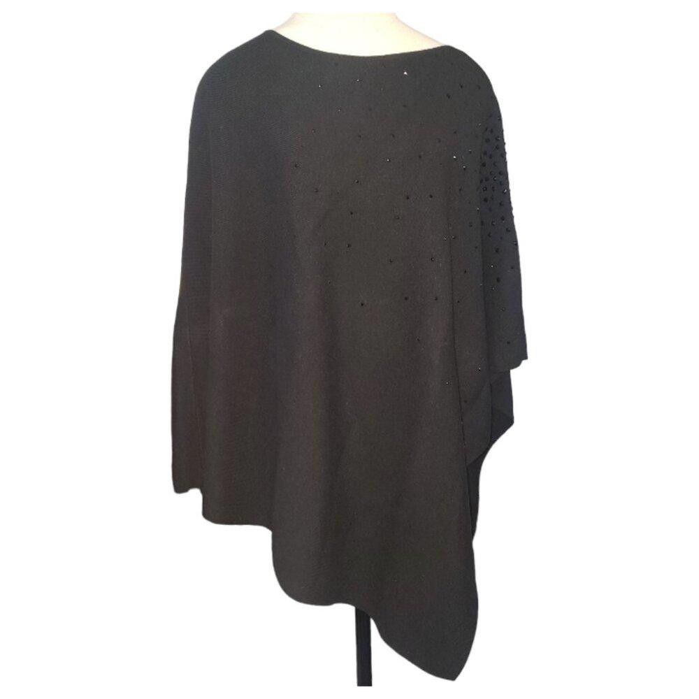 Chicos CT1666 Chico's Black Sequined Poncho Small S/M Size S / US 4 / IT 40 - 1 Thumbnail