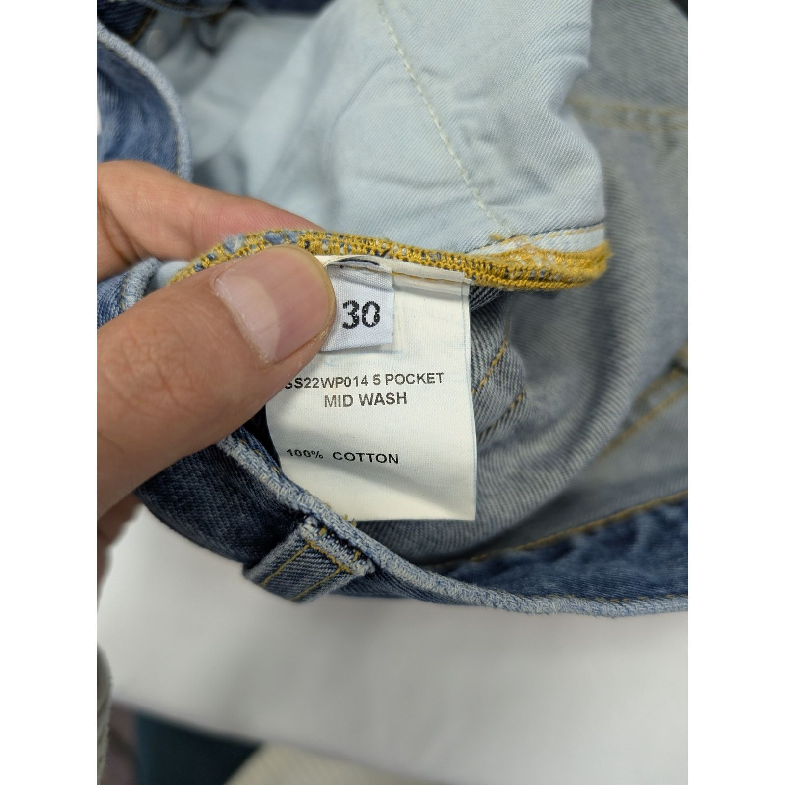 Aime Leon Dore o1rshd1 5 Pocket Mid Wash Denim Jeans in Blue Size US 30 / EU 46 - 17 Thumbnail