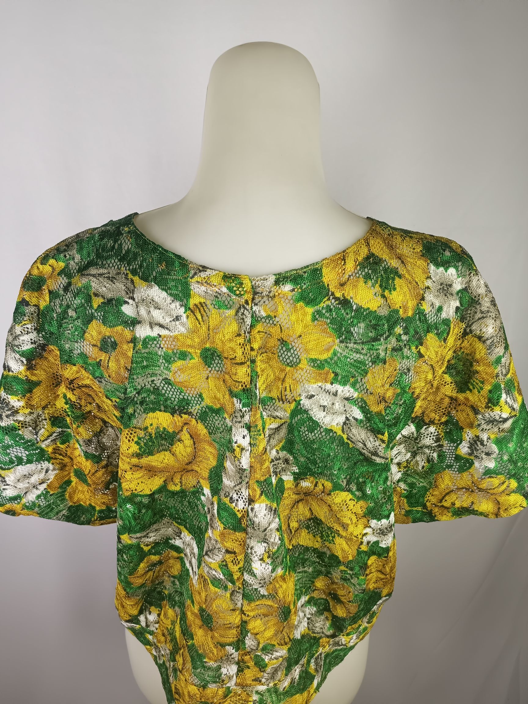 If Six Was Nine × Japanese Brand Womens Floral Lace Crop Tops Short Sleeve Size XL / US 12-14 / IT 48-50 - 13 Thumbnail