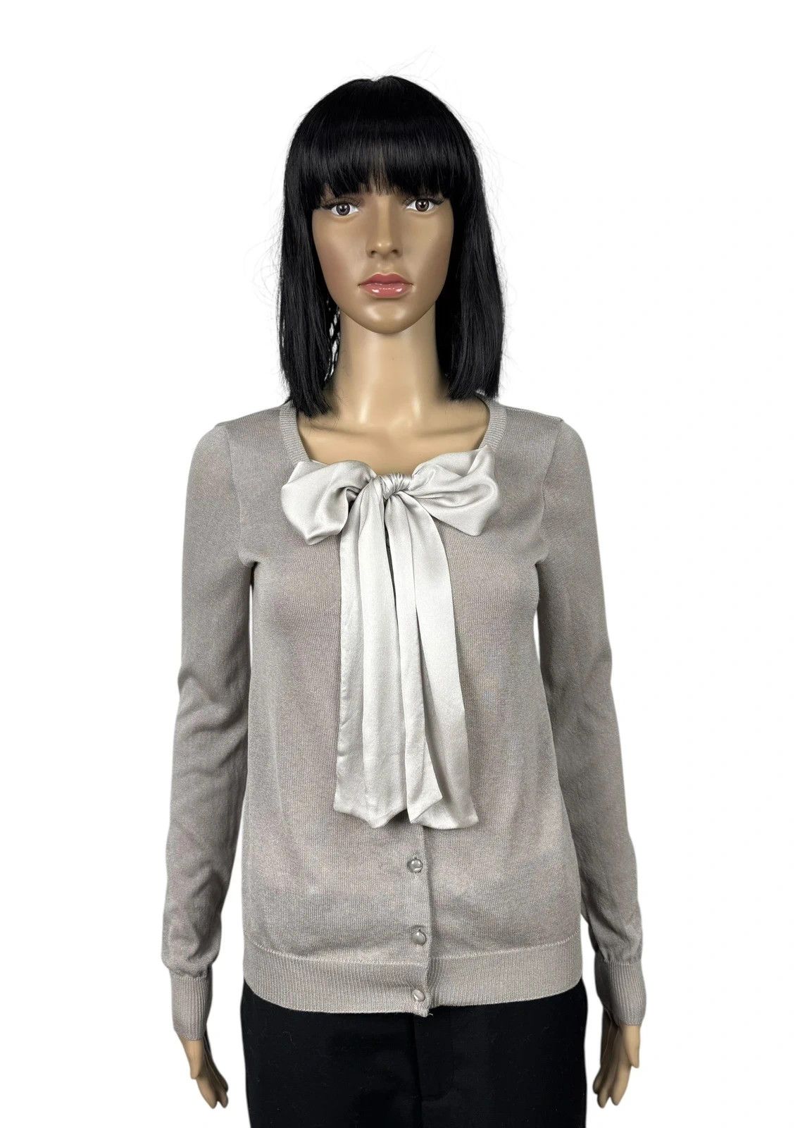 Moschino Moschino Bow Silk Cardigan Rayon size GB8 US6 Size S / US 4 / IT 40 - 1 Thumbnail