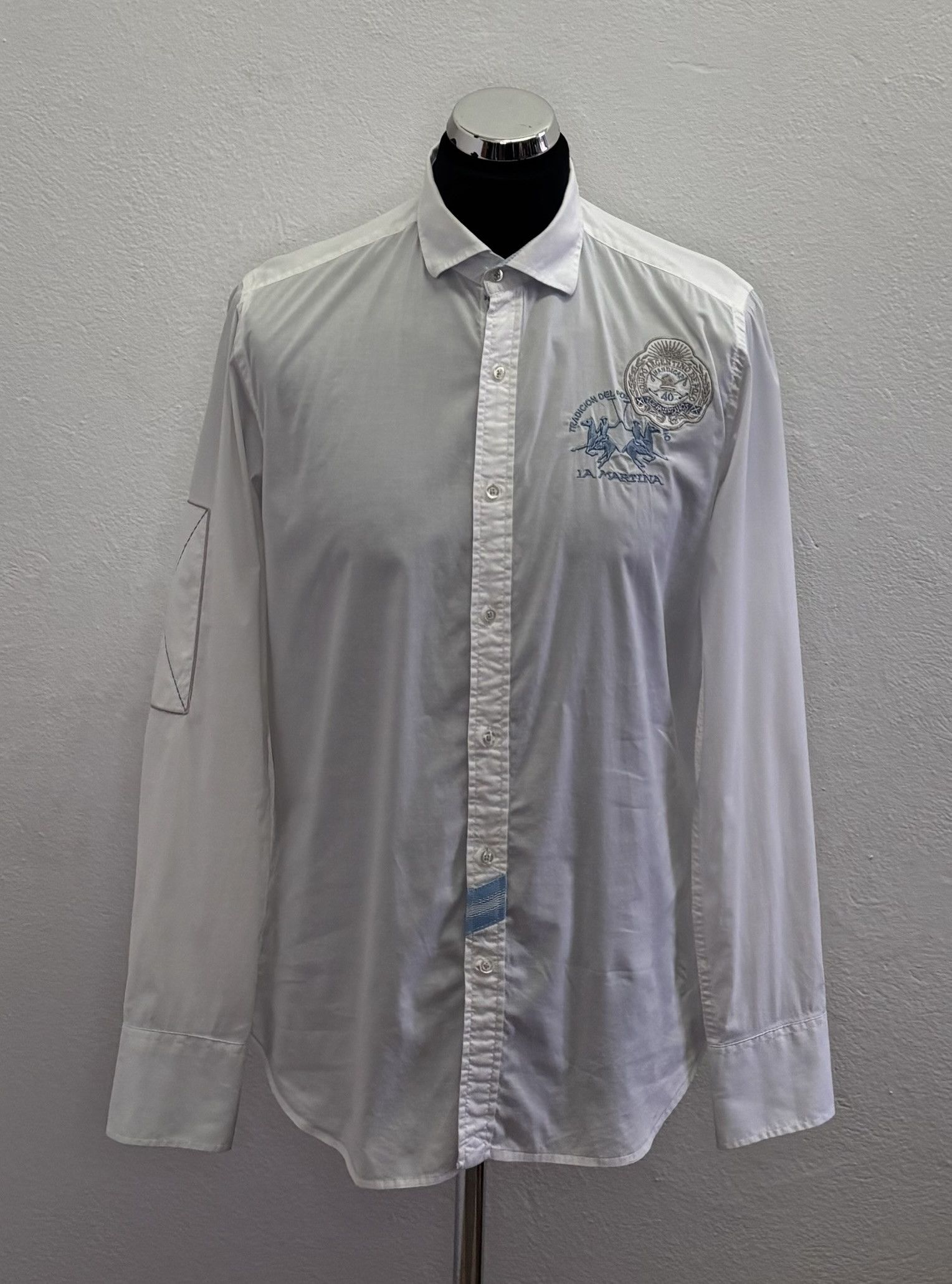La Martina La Martina Polo Team White Shirt Large Size US L / EU 52-54 / 3 - 1 Thumbnail