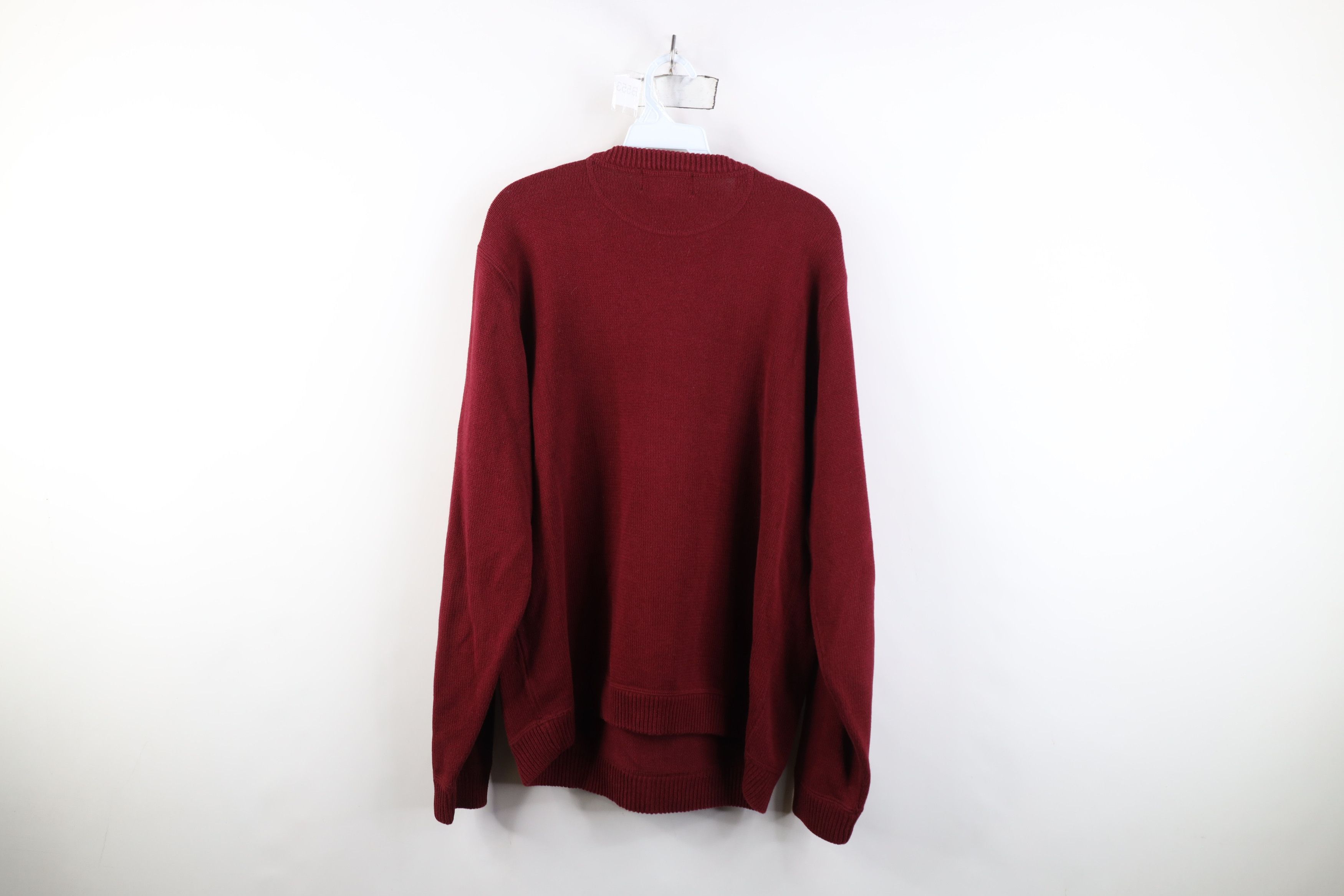 Eddie Bauer Vintage 90s Eddie Bauer Cotton Ribbed Knit Sweater Red Size US L / EU 52-54 / 3 - 10 Thumbnail