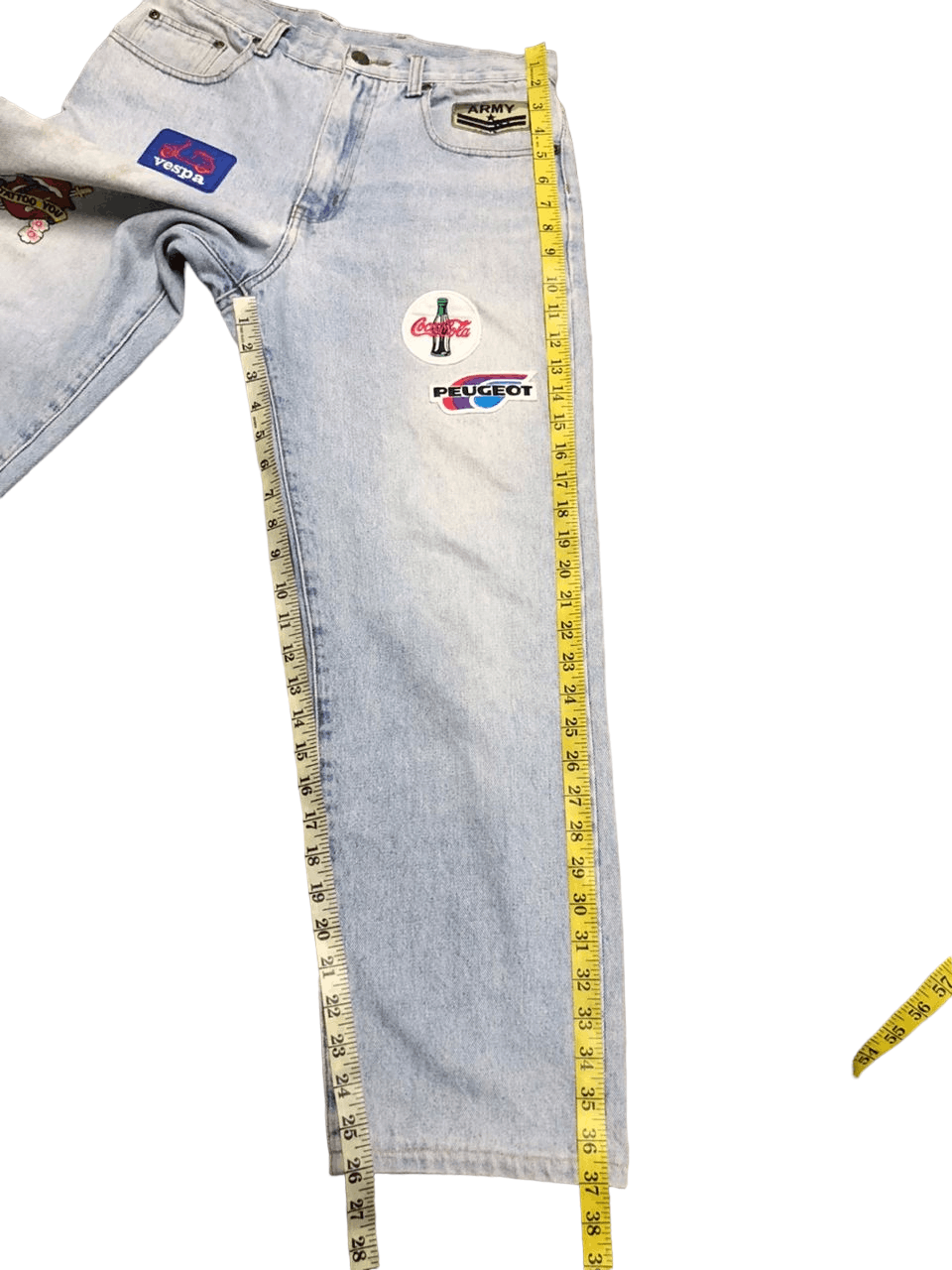 Japanese Brand Leyton House Denim Pants With Patch Nice Design Size US 29 - 21 Thumbnail