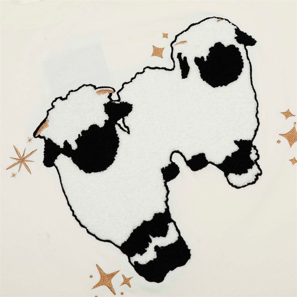 Japanese Brand × Vintage Animal cartoon sheep embroidered T-shirt loose casual Size US M / EU 48-50 / 2 - 4 Thumbnail