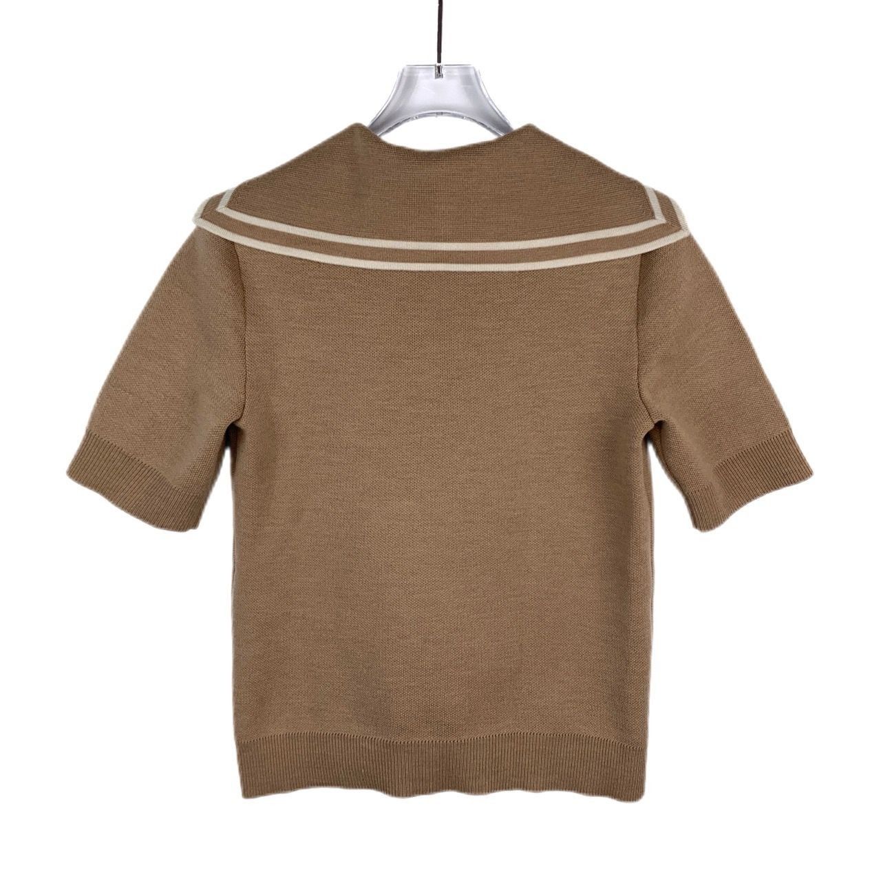 Gucci Gucci Made In Italy Brown Wool Short-Sleeve Sweater XS With Size XS / US 0-2 / IT 36-38 - 7 Thumbnail