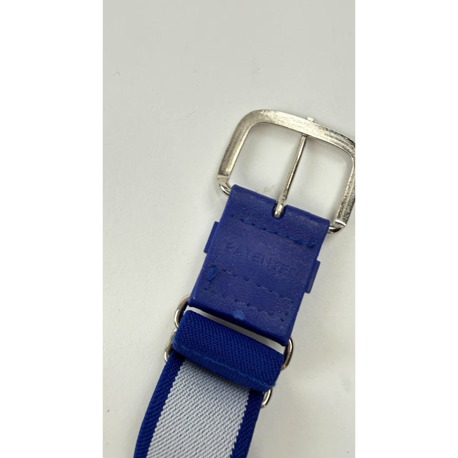 Adidas Adidas Belt Mens One Size Blue White Webbing Adjustable Golf Buckle Size 32 - 3 Thumbnail