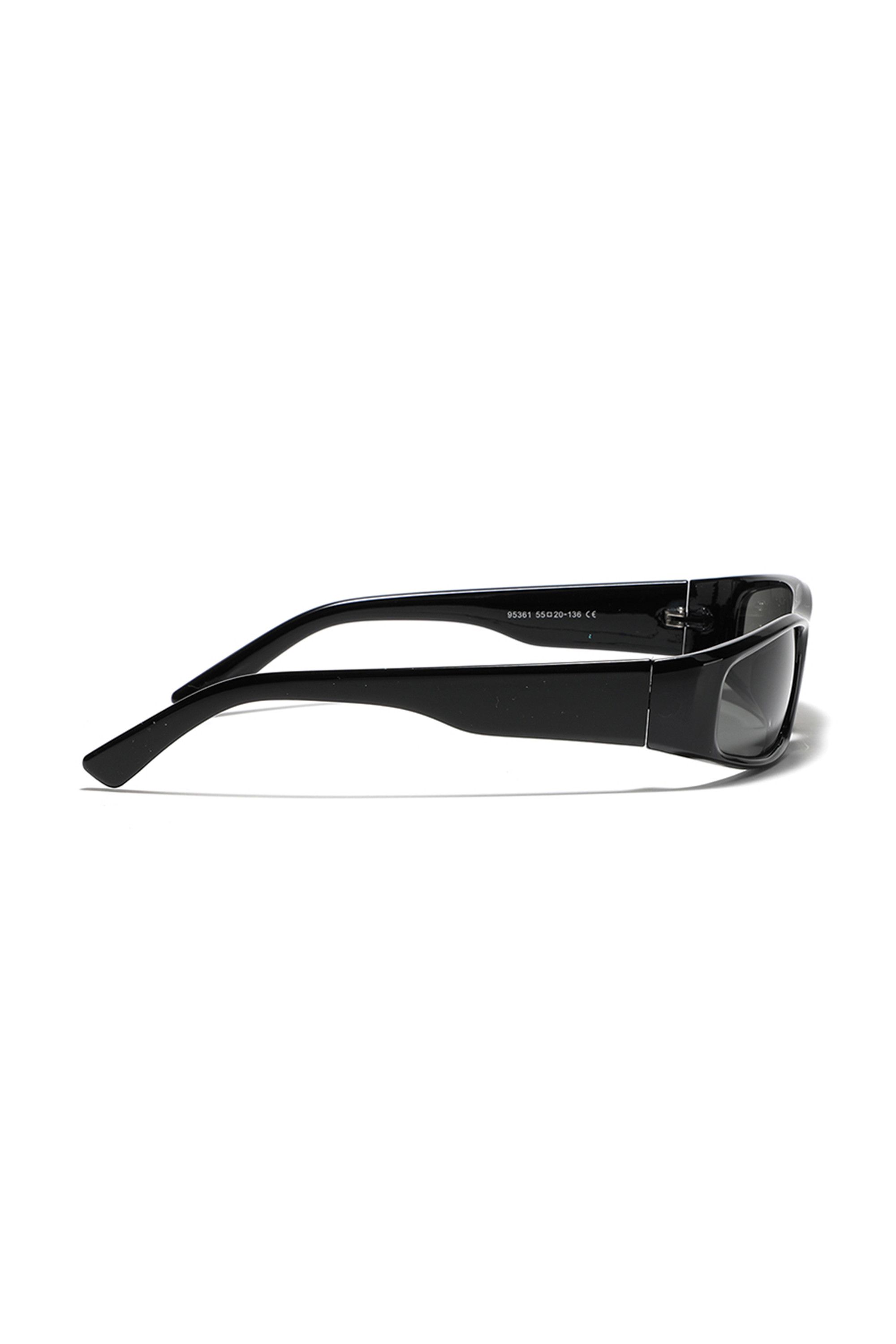 Japanese Brand Vtg Avant Garde Y2K Black Rectangle Sunglasses Unisex OS Size ONE SIZE - 4 Thumbnail