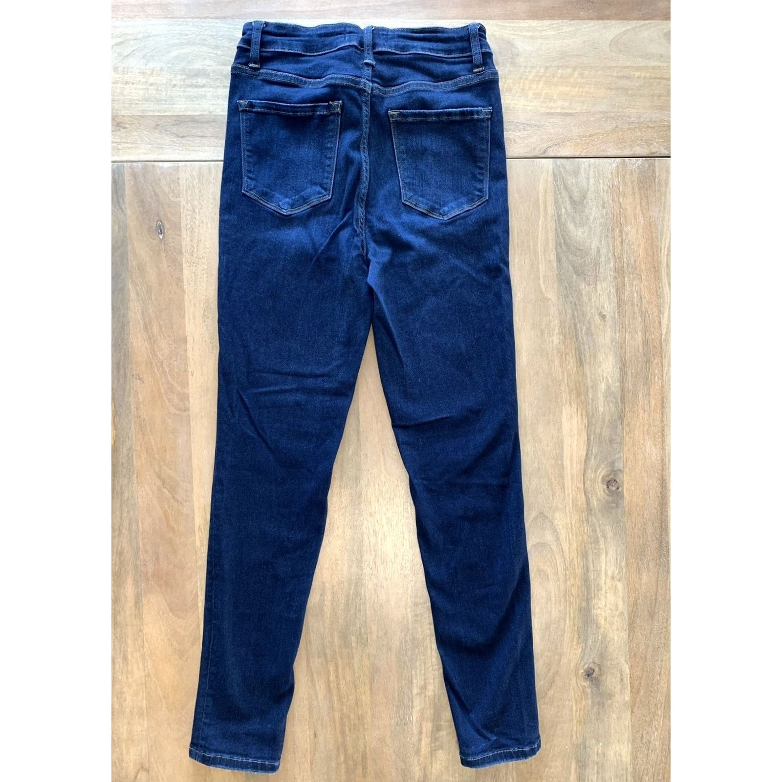 Vintage Flying Monkey Jeans Womens 28 Blue Skinny Cotton Stretch Pockets Dark Wash Women Denim Jeans Swing USA Logo Size 28" / US 6 / IT 42 - 2 Thumbnail
