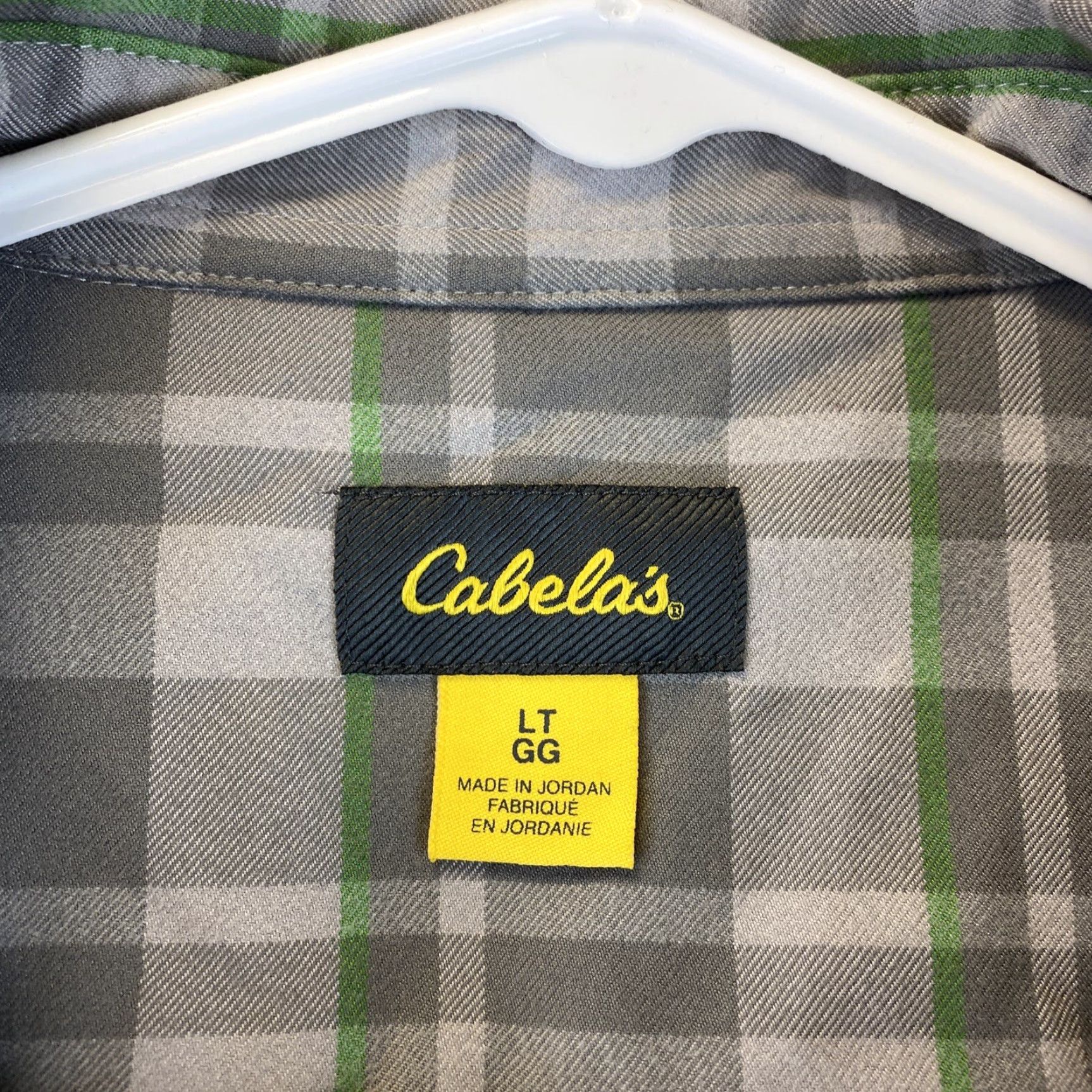 Vintage CABELA'S Men Tall LT Button Down Shirt Gray Plaid 16-36 Big & Tall Dress Shirt Mens Size US L / EU 52-54 / 3 - 3 Thumbnail