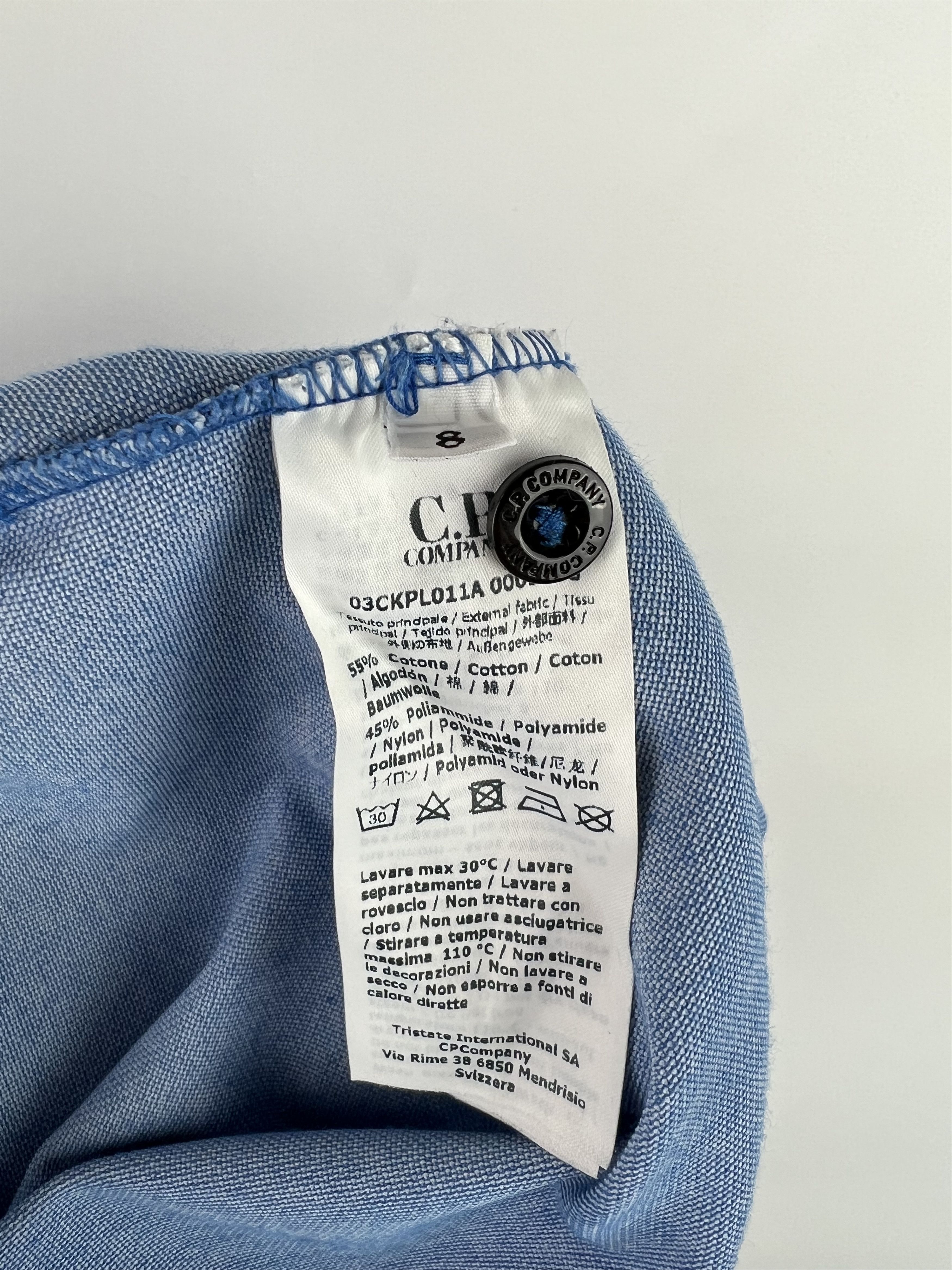 C.P. Company × Massimo Osti CP Company Junior Blue Long Sleeve Polo Shirt Size 8 Size US XXS / EU 40 - 5 Thumbnail