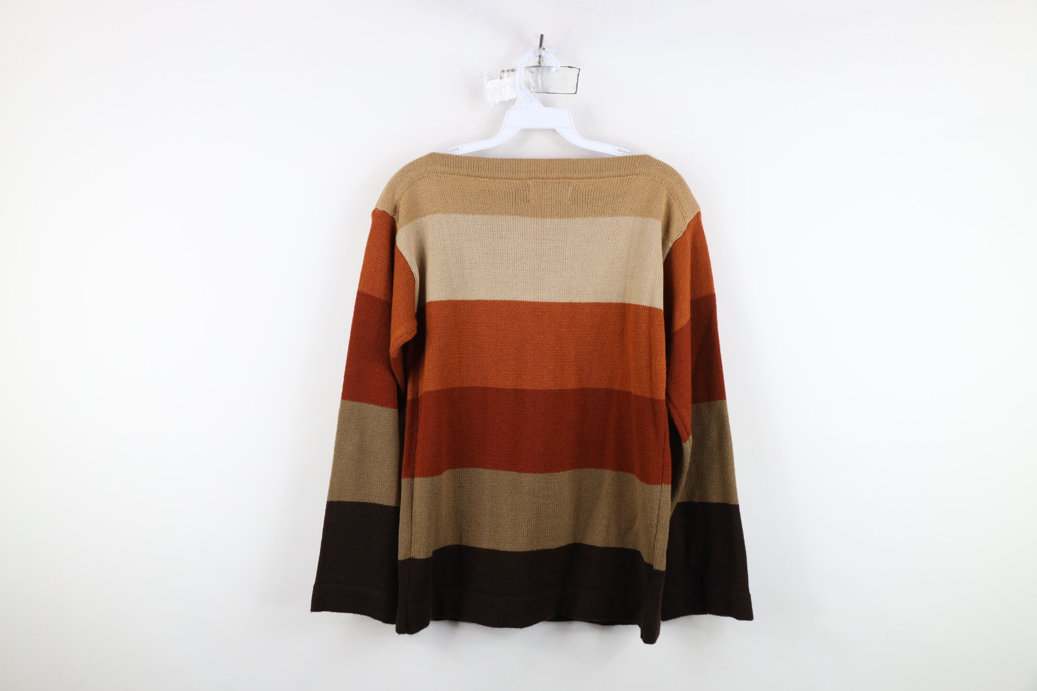 Vintage Deadstock Vintage 70s Mid Century Modern Knit Sweater Size L / US 10 / IT 46 - 8 Thumbnail