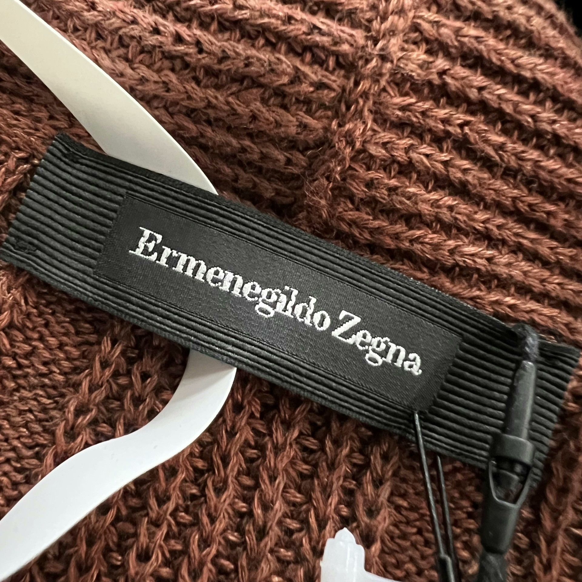 Ermenegildo Zegna Zegna Solid Knitted Cardigan Size US L / EU 52-54 / 3 - 4 Thumbnail