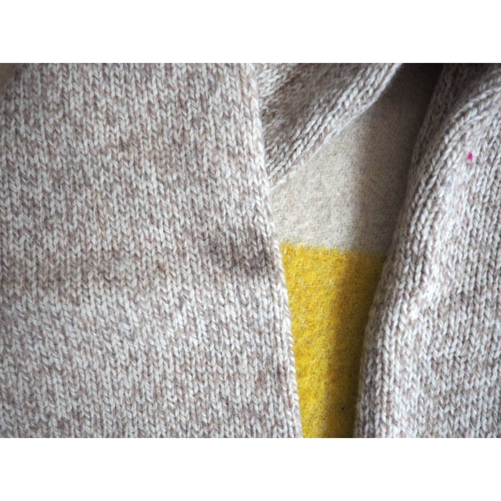 Vintage VTG 70s Woolrich Wool Beige Fair Isle Nordic Camp Pullover Sweater Unisex L Size US L / EU 52-54 / 3 - 4 Thumbnail