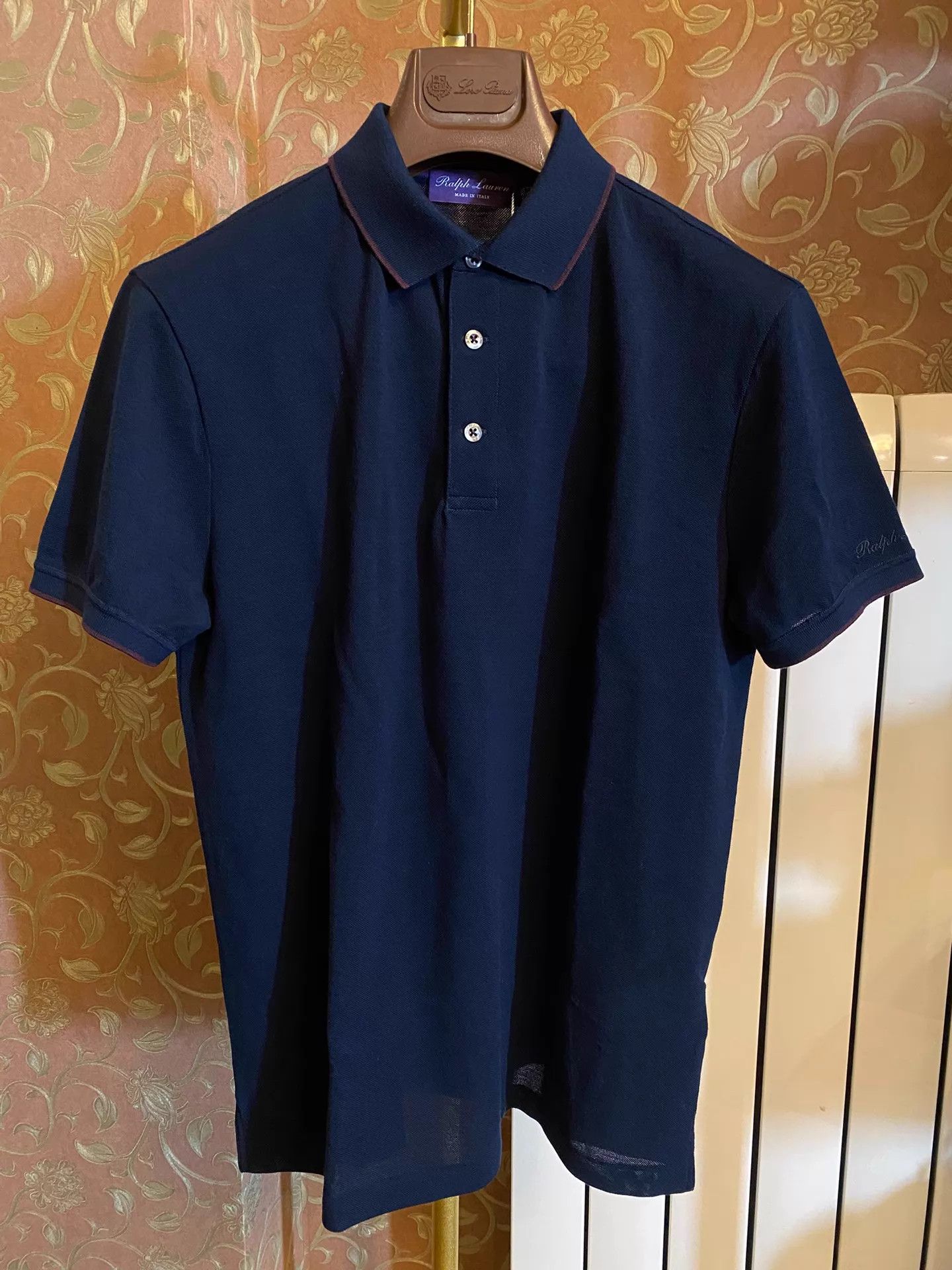 Ralph Lauren RL Purple Label RRL 100% Wool Short-Sleeve Polo S Size US S / EU 44-46 / 1 - 1 Thumbnail