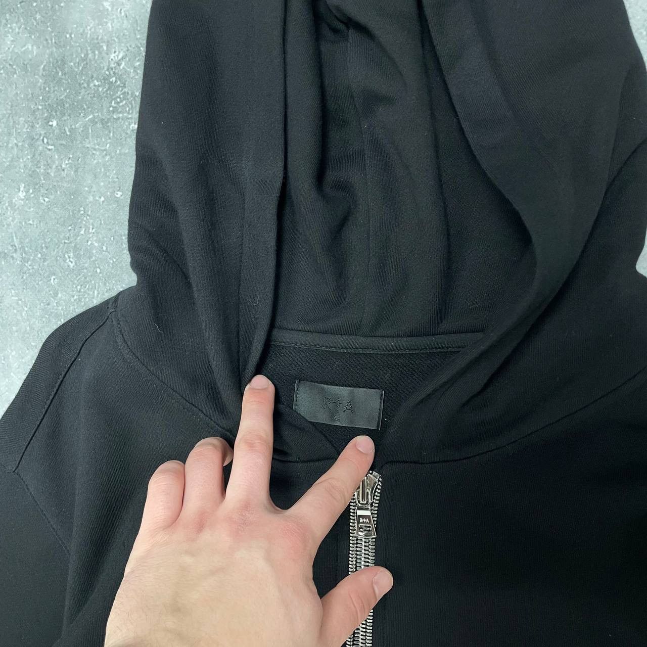 Rta RTA Full Zip-Up Hoodie With Leather Sleeves Women's Black Size M / US 6-8 / IT 42-44 - 4 Thumbnail