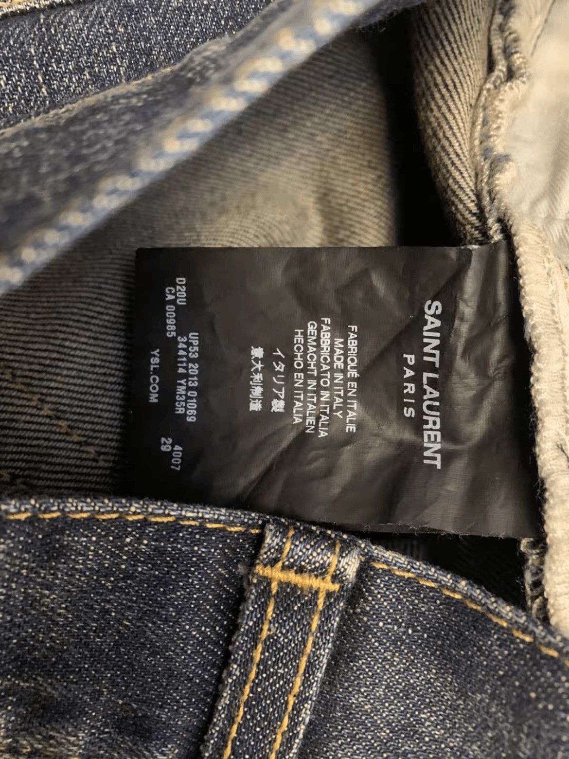 Saint Laurent Paris 14SS Dark Washed Denim