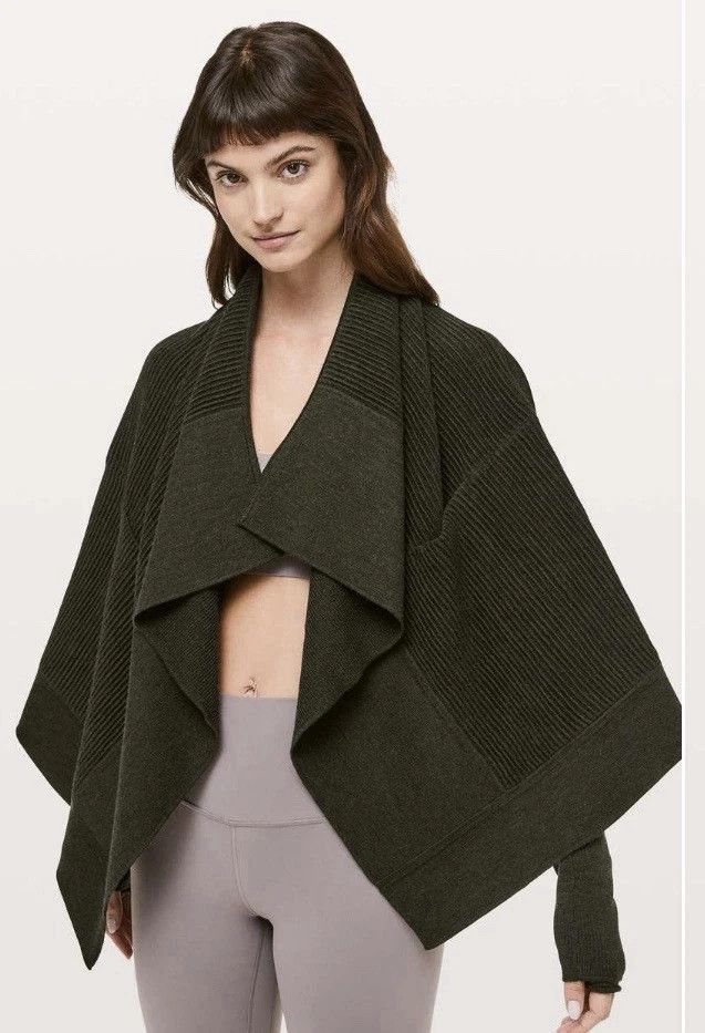 Other Sit In Lotus Wrap Ribbed-Knit Cardigan Sweater Open Front Size XS / US 0-2 / IT 36-38 - 1 Thumbnail