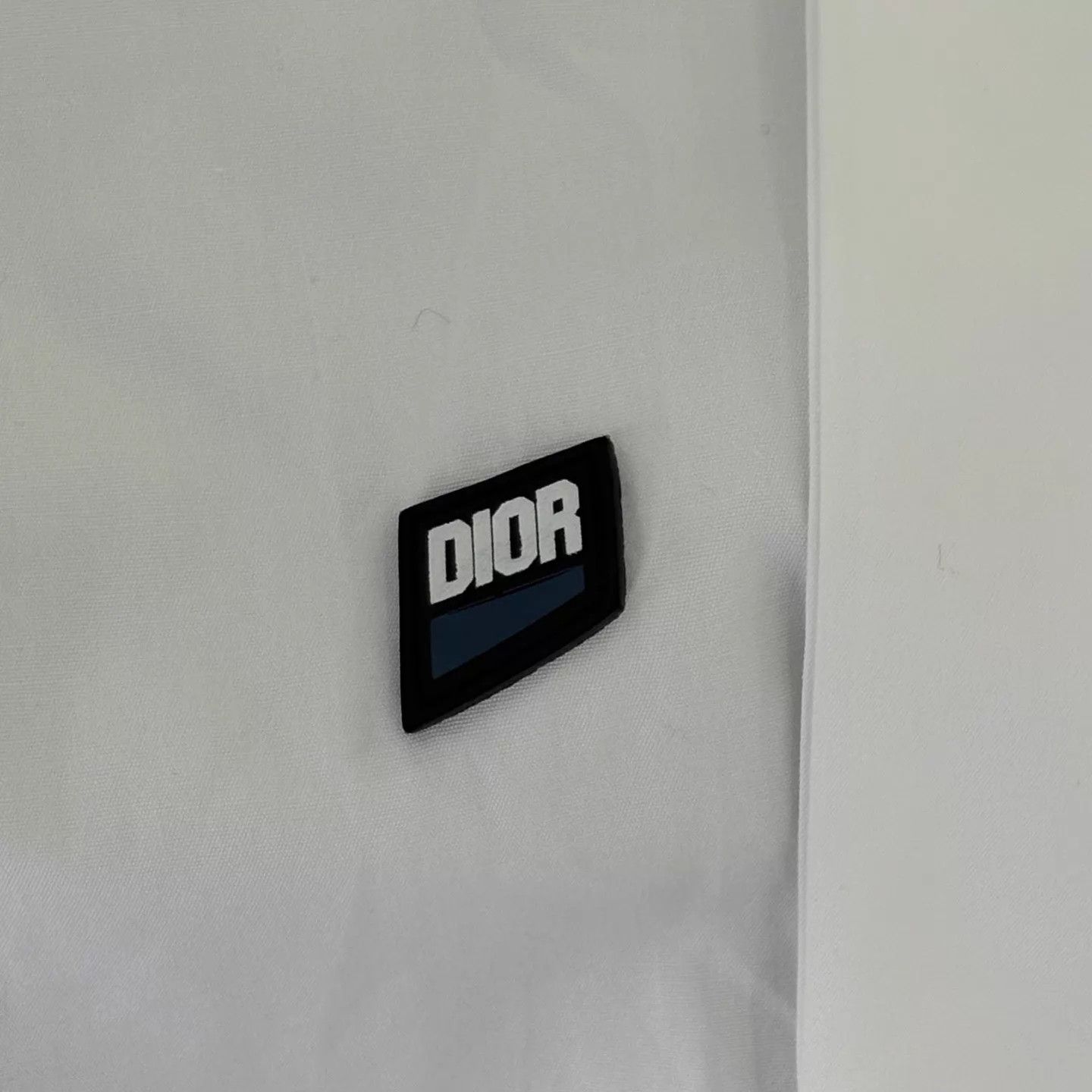 Dior Dior White Leather CD Embroidered Long Sleeve Shirt Size US XS / EU 42 / 0 - 8 Thumbnail