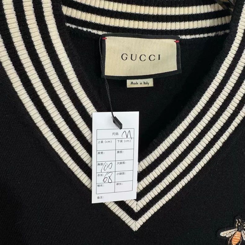 Gucci Gucci Little bee embroidered logo wool sweater 2501-Nextarr Size US M / EU 48-50 / 2 - 2 Thumbnail