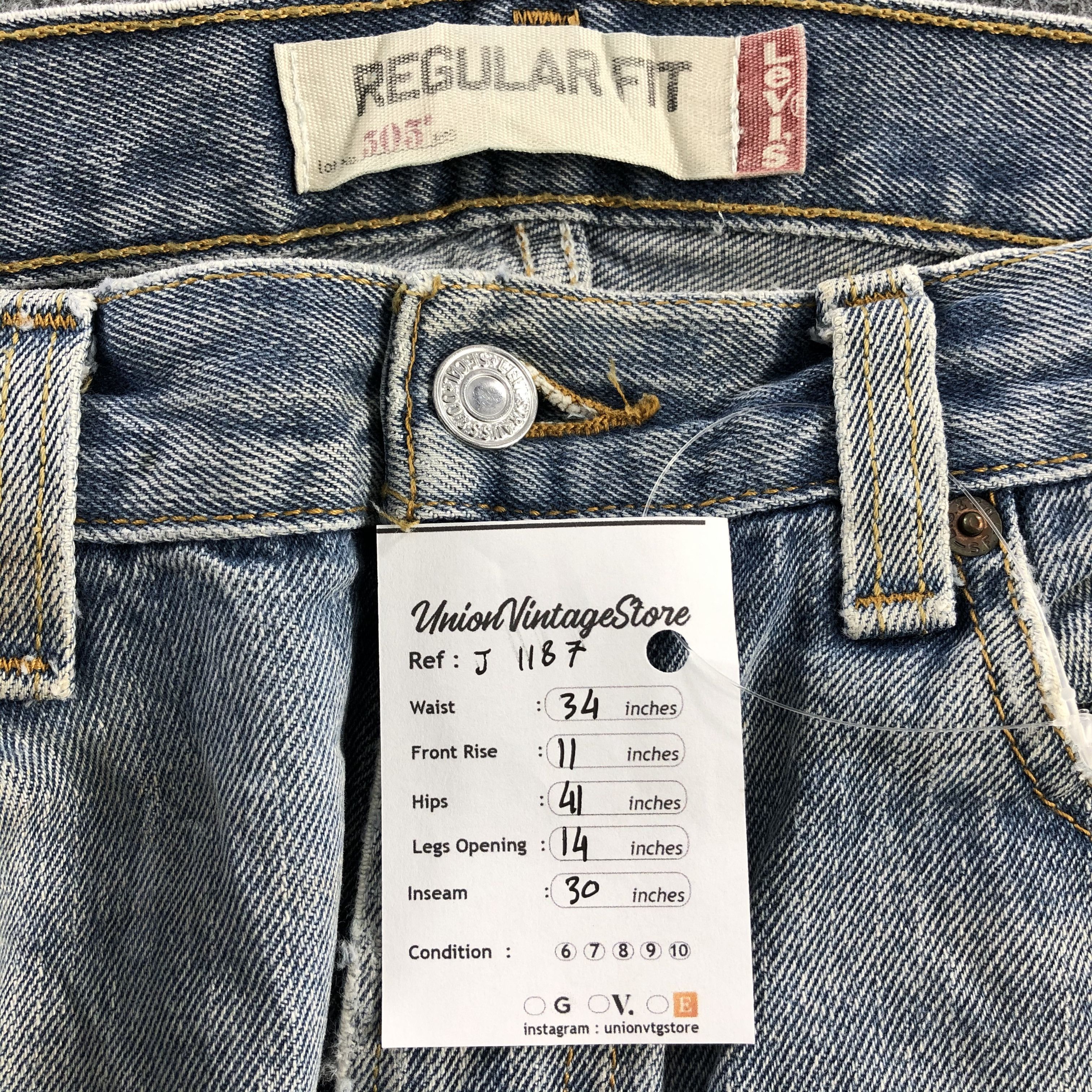 Levi's Light Wash Vintage Levis 505 Distress Jeans-J1187 Size US 34 / EU 50 - 13 Thumbnail