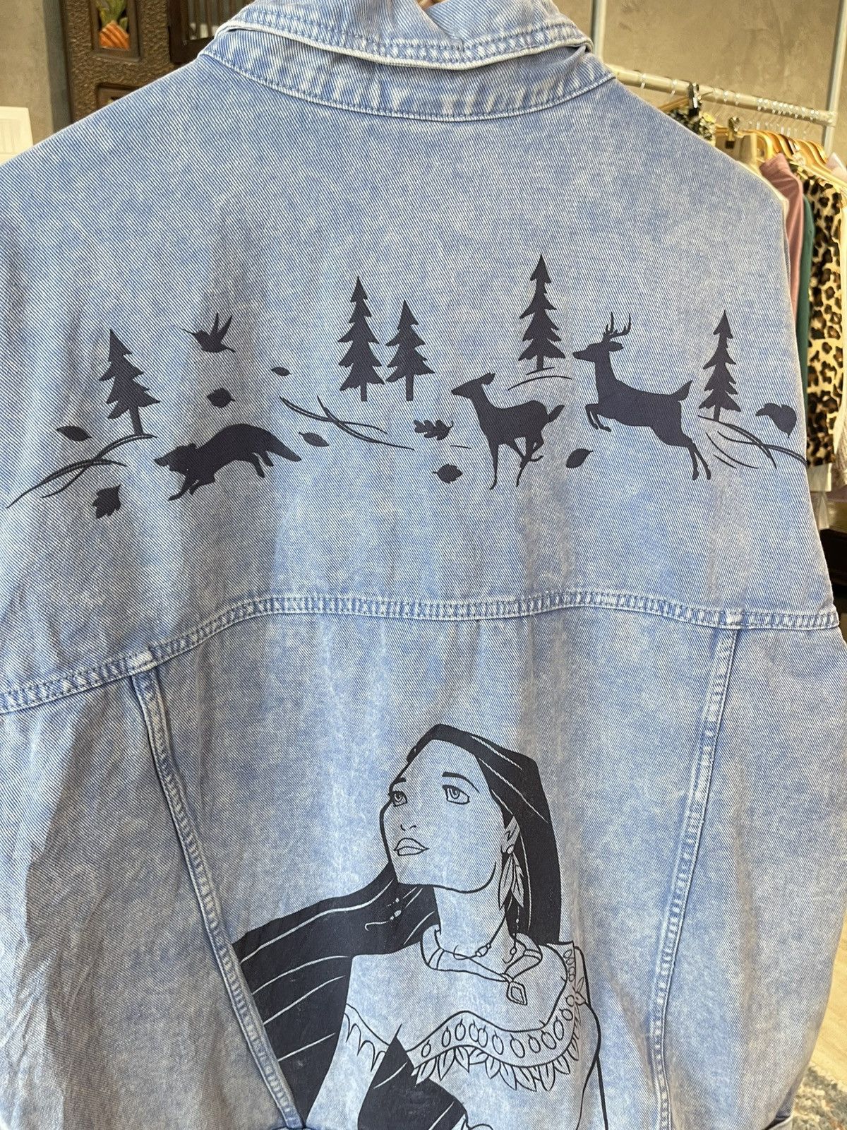 Disney Spirit Jersey Pocahontas Jacket Ladies Denim Jacket Size XXL / US 16-18 / IT 52-54 - 4 Thumbnail