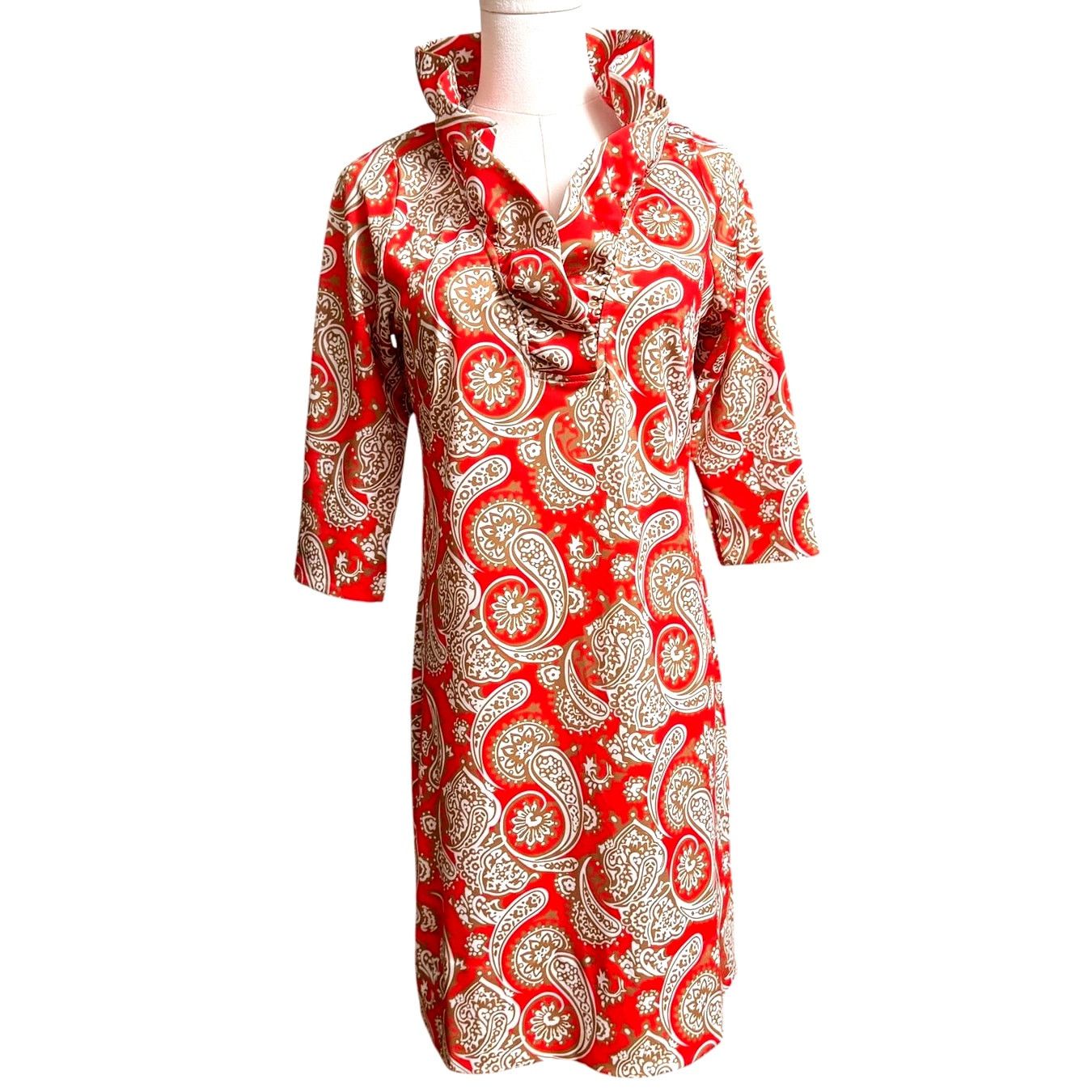 Gretchen Scott Gretchen Scott Jersey Ruffneck Dress Paisley Size XS Size XS / US 0-2 / IT 36-38 - 1 Thumbnail
