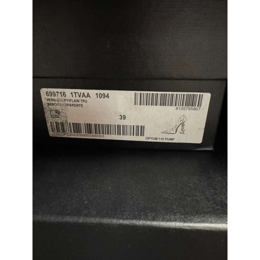 Saint Laurent Paris o1rshd1 Opyum 110 Pump in Nero/Transparent Size US 9 / IT 39 - 10 Thumbnail