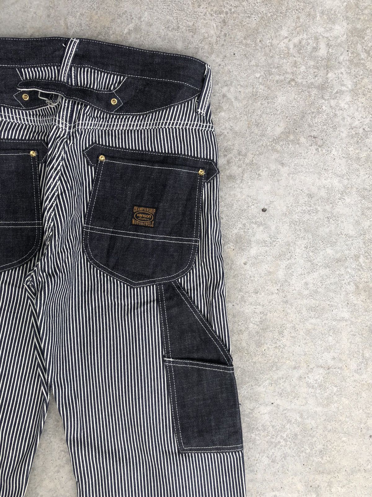 Vanson Leathers Vanson Leather Hickory Stripe Carpenter Bikers Size US 30 / EU 46 - 9 Thumbnail