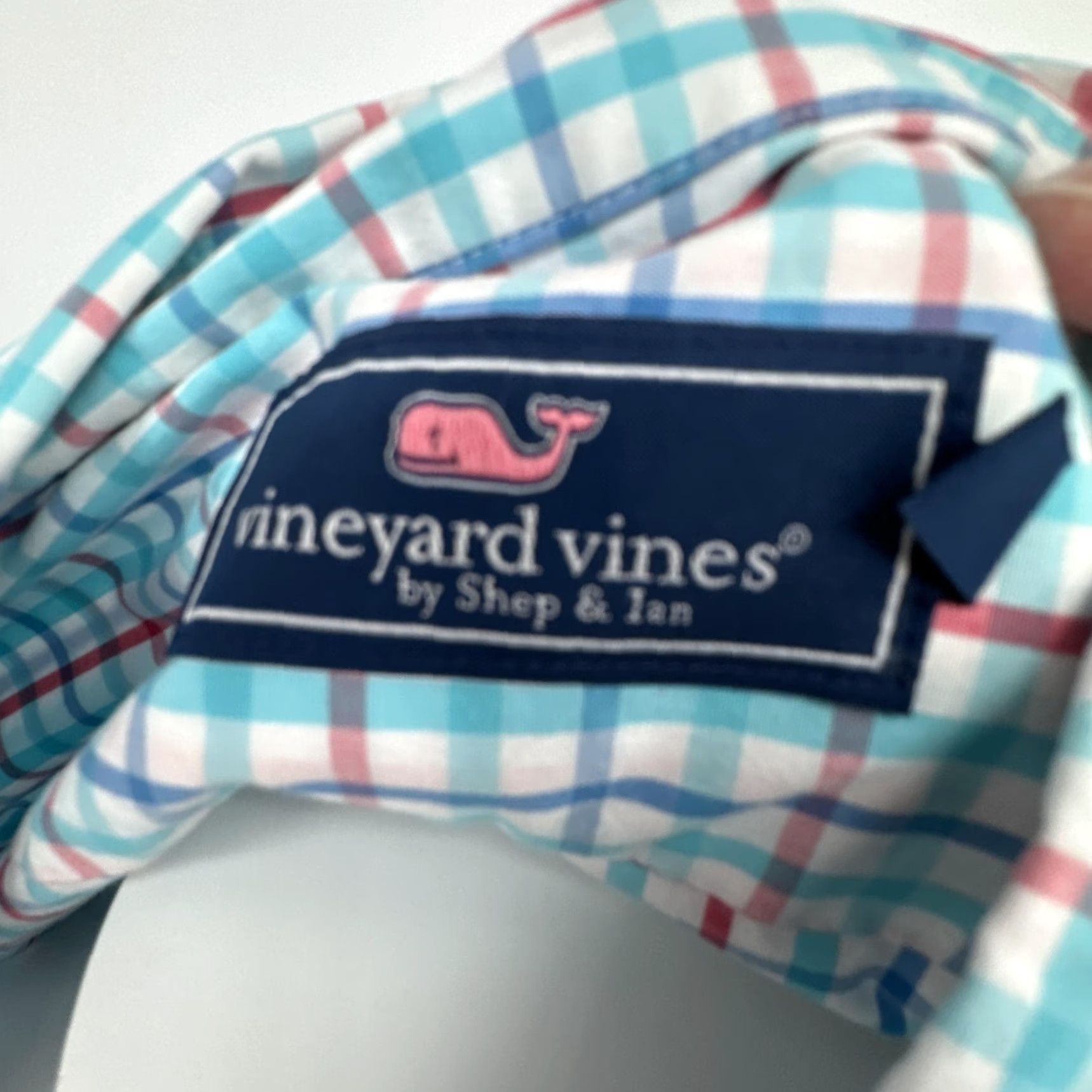 Vineyard Vines Vineyard Vines Shirt Mens Big 4X Blue Check Stretch Long Sleeve Button Down Size US XXL / EU 58 / 5 - 5 Thumbnail