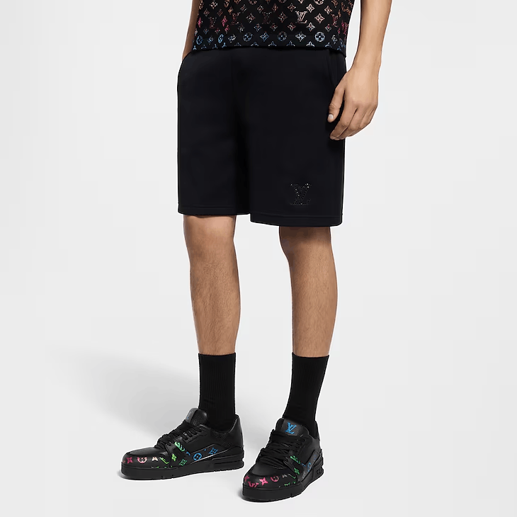 Louis Vuitton LV Embellished Jersey Shorts Size US 32 / EU 48 - 2 Thumbnail