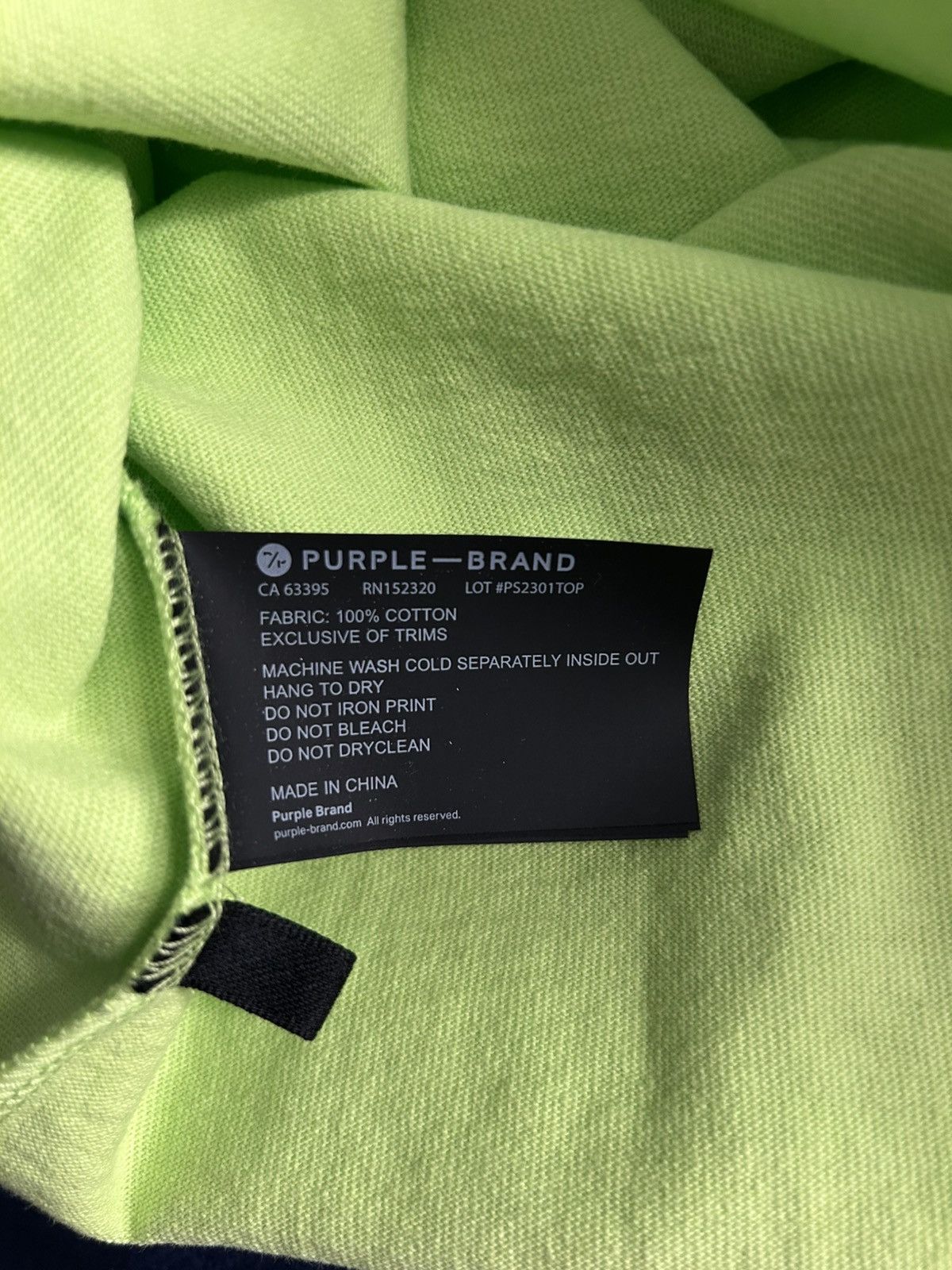 Purple Brand Purple Brand Neon Green Logo T-Shirt Size XS Size US XS / EU 42 / 0 - 4 Thumbnail