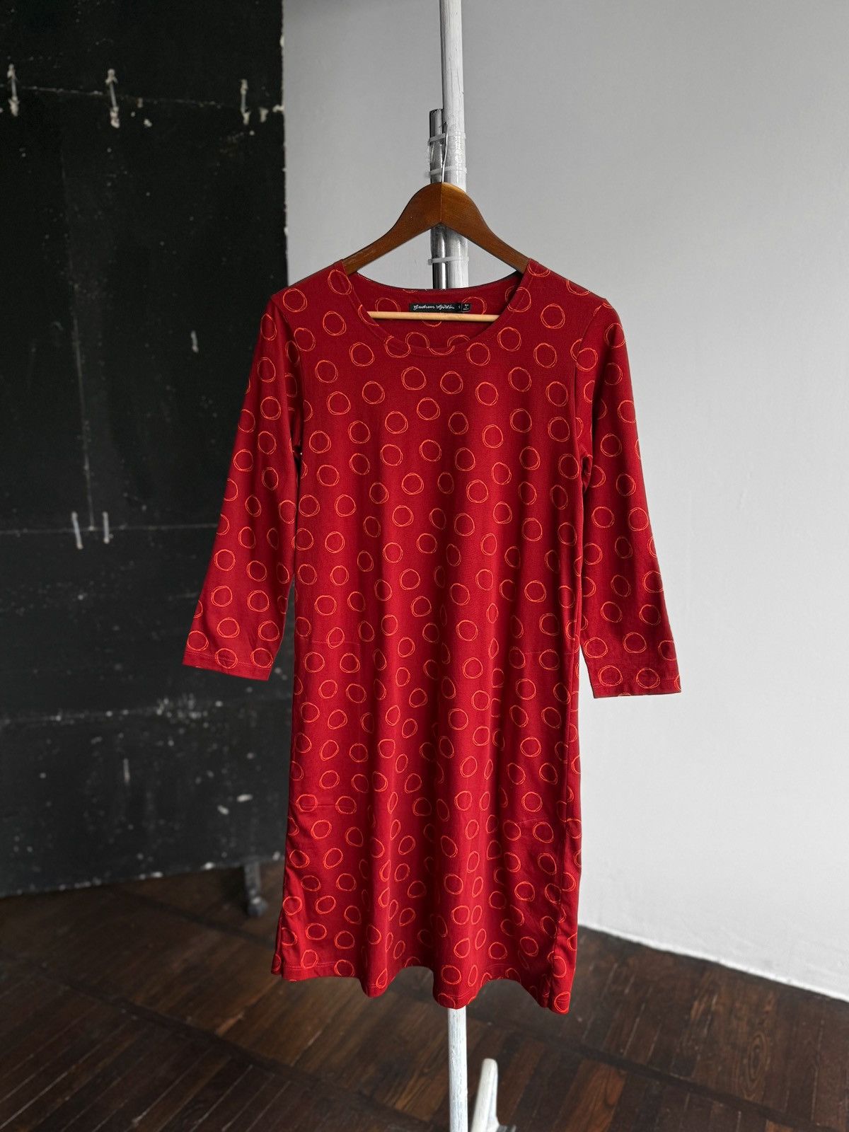 Designer × Gudrun Sjoden Gudrun Sjoden Womens Red Stretch 3/4 Sleeve Short Dress Size S / US 4 / IT 40 - 1 Thumbnail