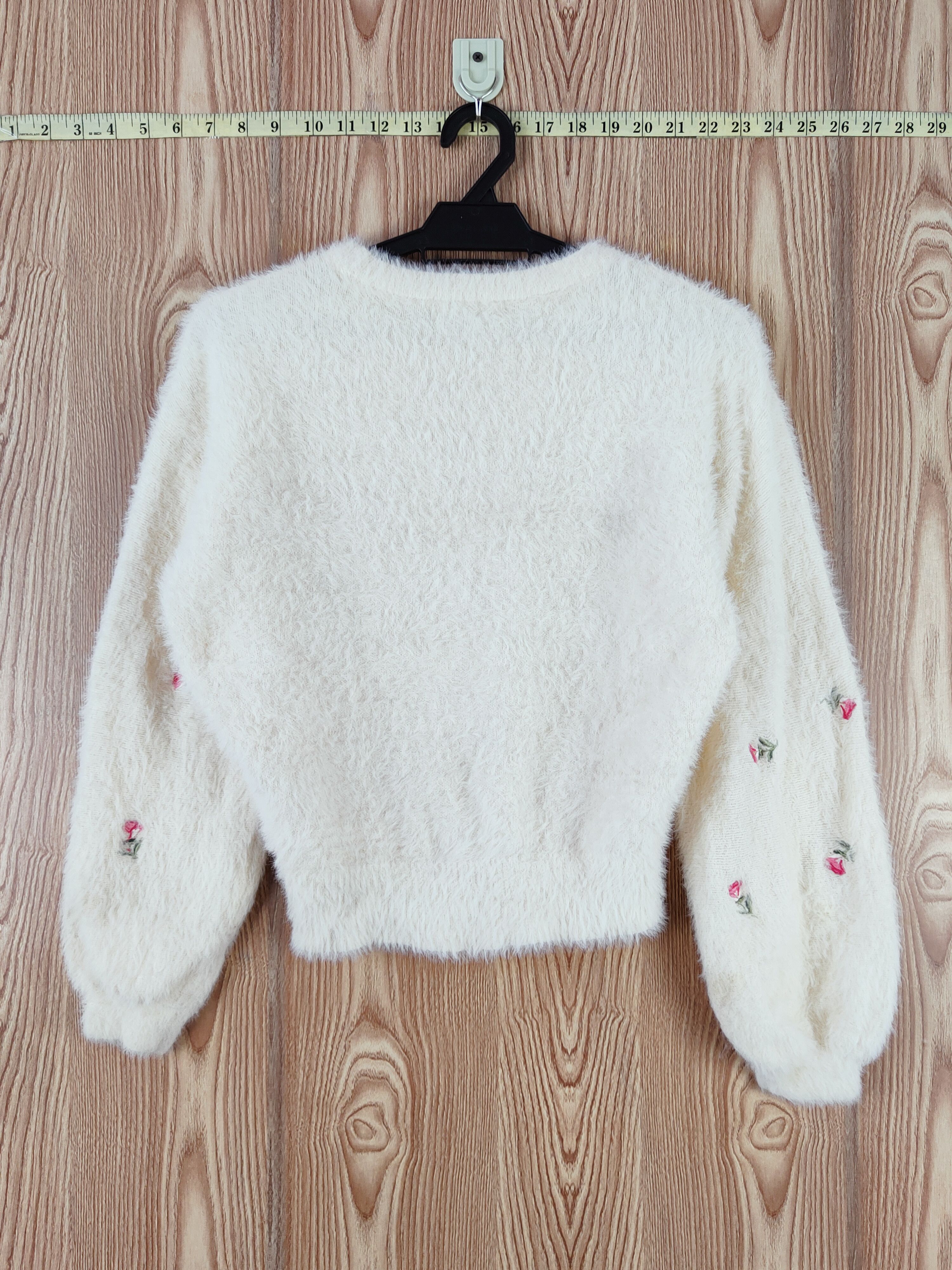 Japanese Brand × Vintage Artists Dazzlin Cream Fur Mohair Knitwear Size S / US 4 / IT 40 - 7 Thumbnail