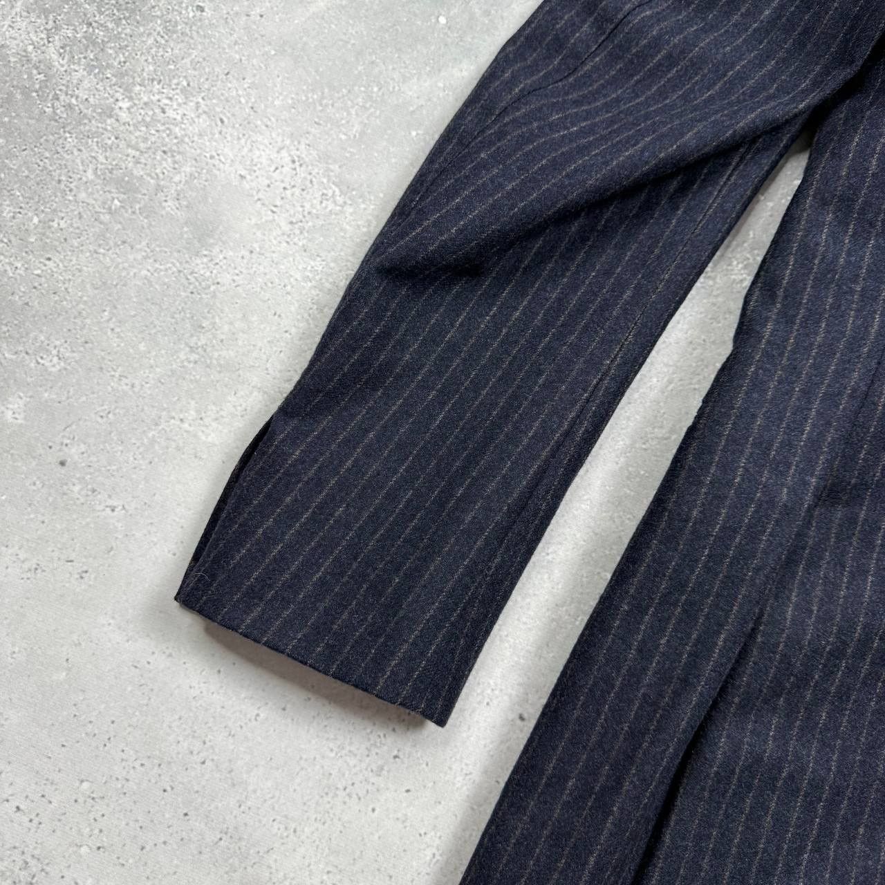Suitsupply Suitsupply Double-Breasted Striped Wool Blazer Blue/ Brown Size 36R - 23 Thumbnail