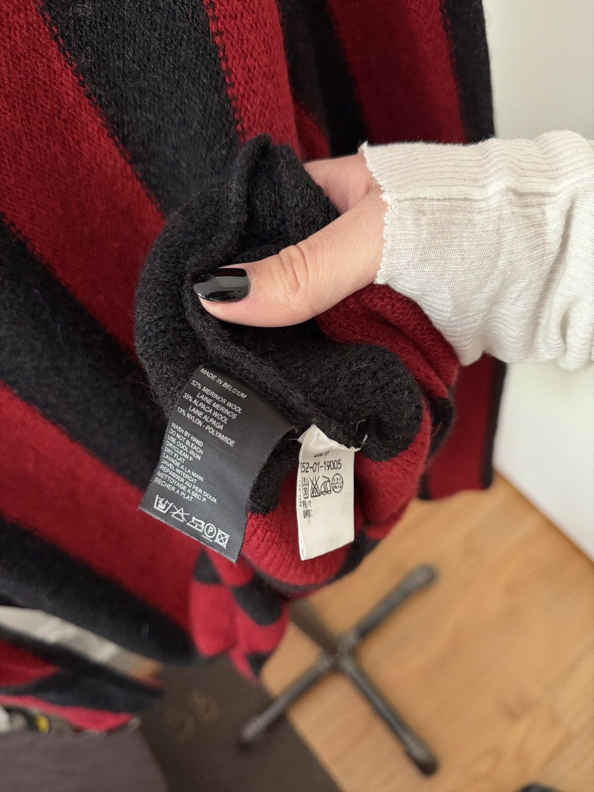 Ann Demeulemeester AW96 Striped Merino-Alpaca Sweater Size US S / EU 44-46 / 1 - 5 Thumbnail