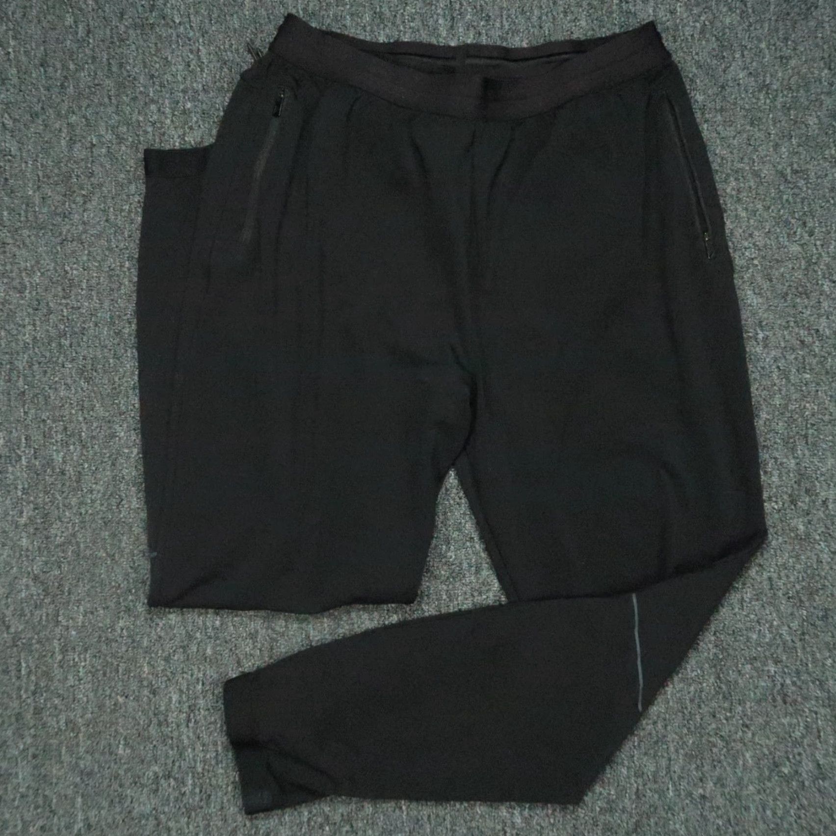 Vintage Hill City Pants Men L Black Performance Tech Jogger Zip Pocket Athletic Size US 33 - 2 Thumbnail