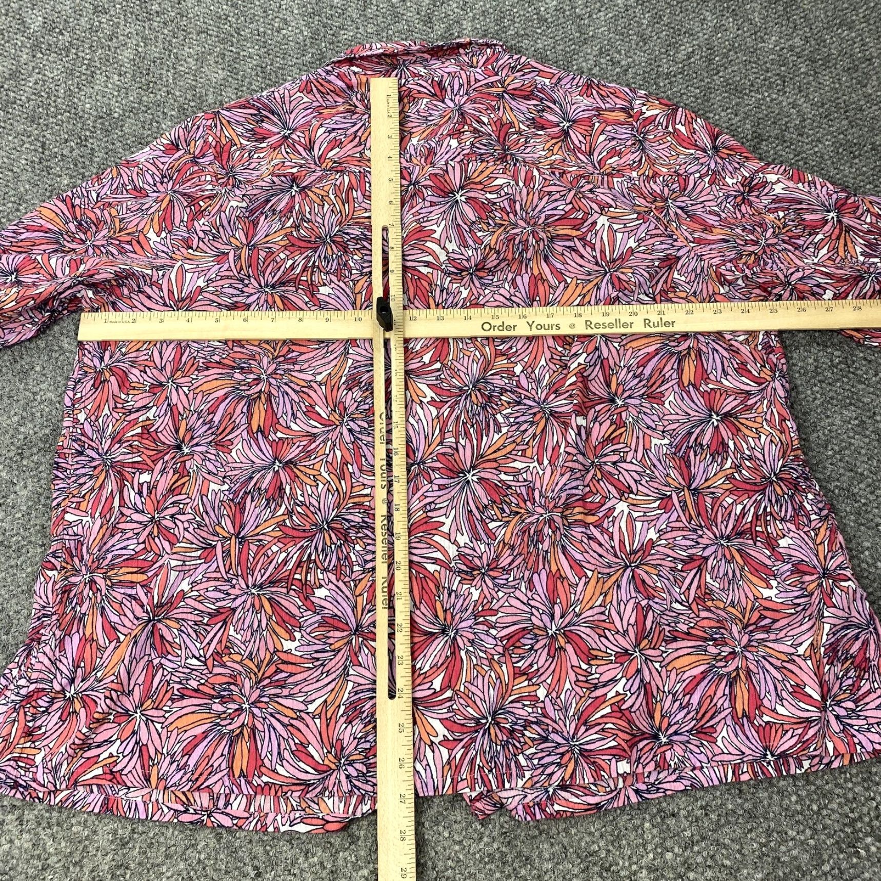 Vintage VINTAGE Appleseed's Shirt Womens 2X Pink Floral Button-Up 3/4 Sleeve Roll Tab Blouse Womens Size XXL / US 16-18 / IT 52-54 - 7 Thumbnail