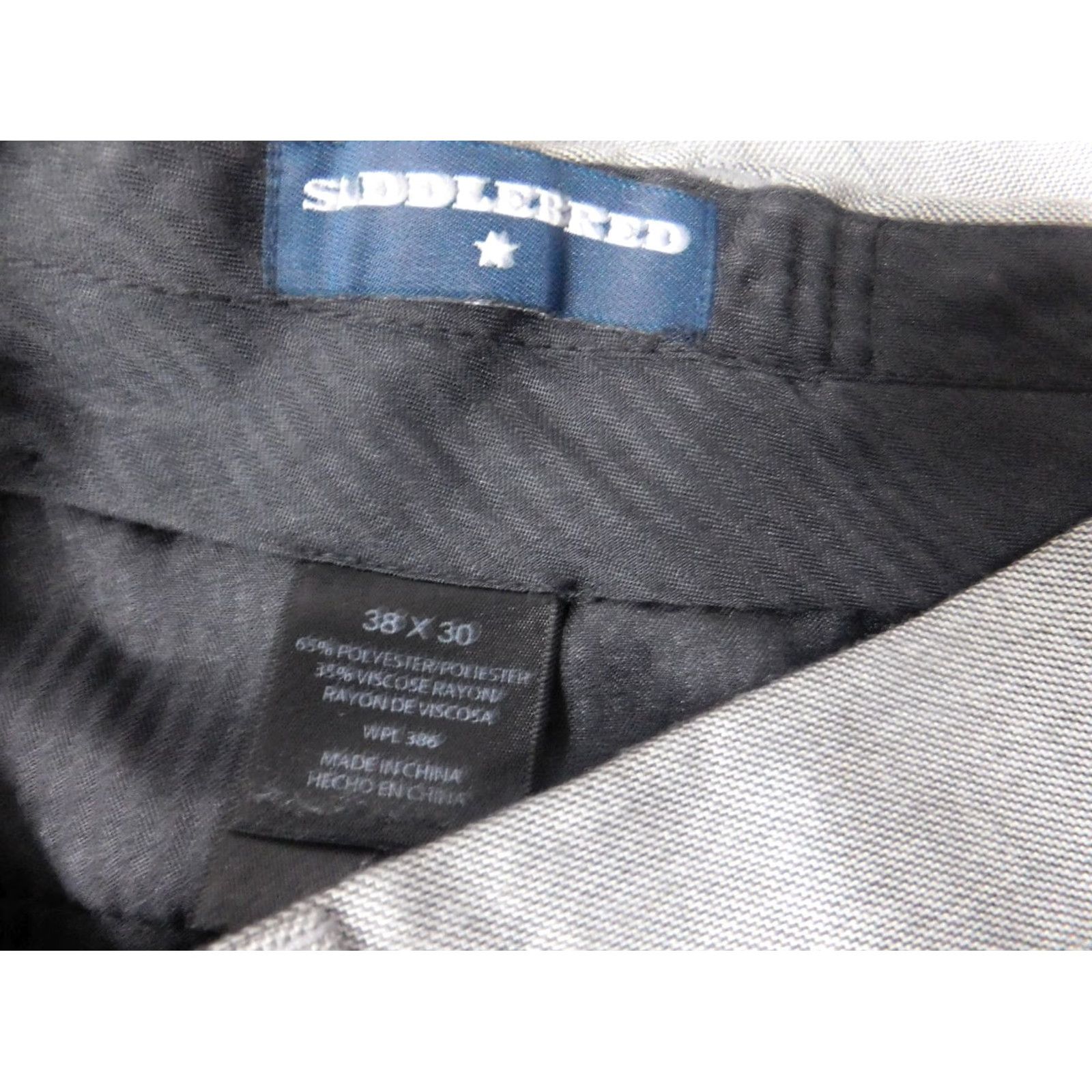 Vintage Saddlebred Pants 34x29 Men Gray Straight Office Business Casual Cuffed Size US 34 / EU 50 - 5 Thumbnail