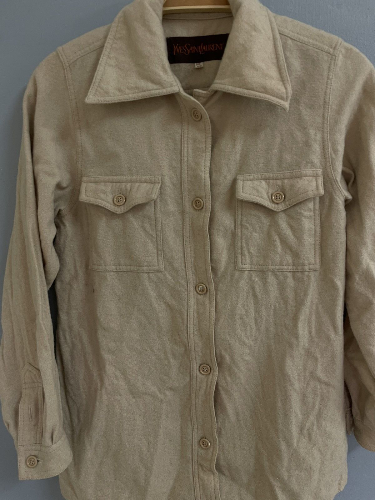 Vintage × Yves Saint Laurent Vintage Yves Saint Laurent wool button up Size US S / EU 44-46 / 1 - 3 Thumbnail