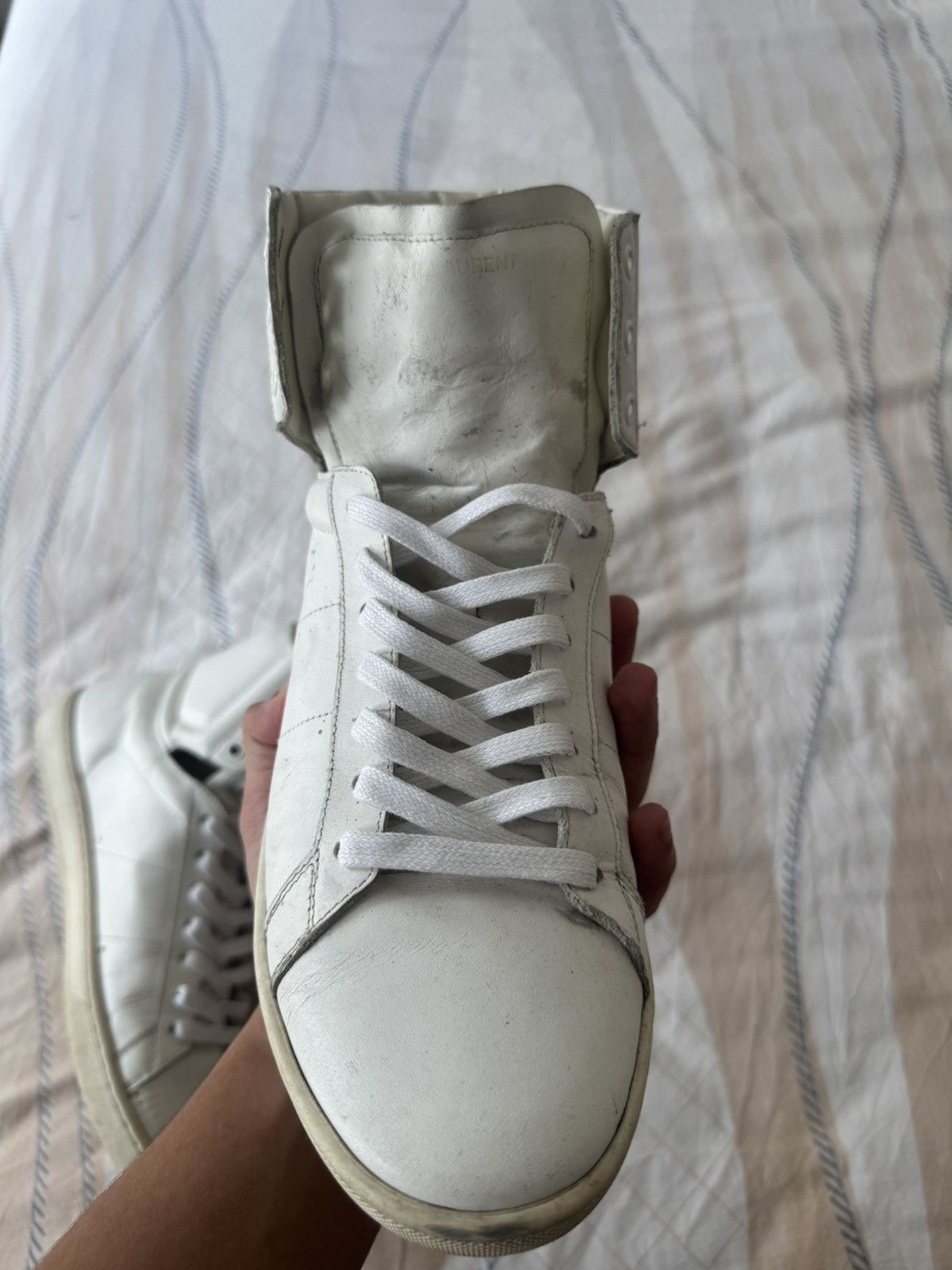 Saint Laurent Paris Saint laurent paris SL/01H White High Tops Size US 6.5 / EU 39-40 - 11 Thumbnail