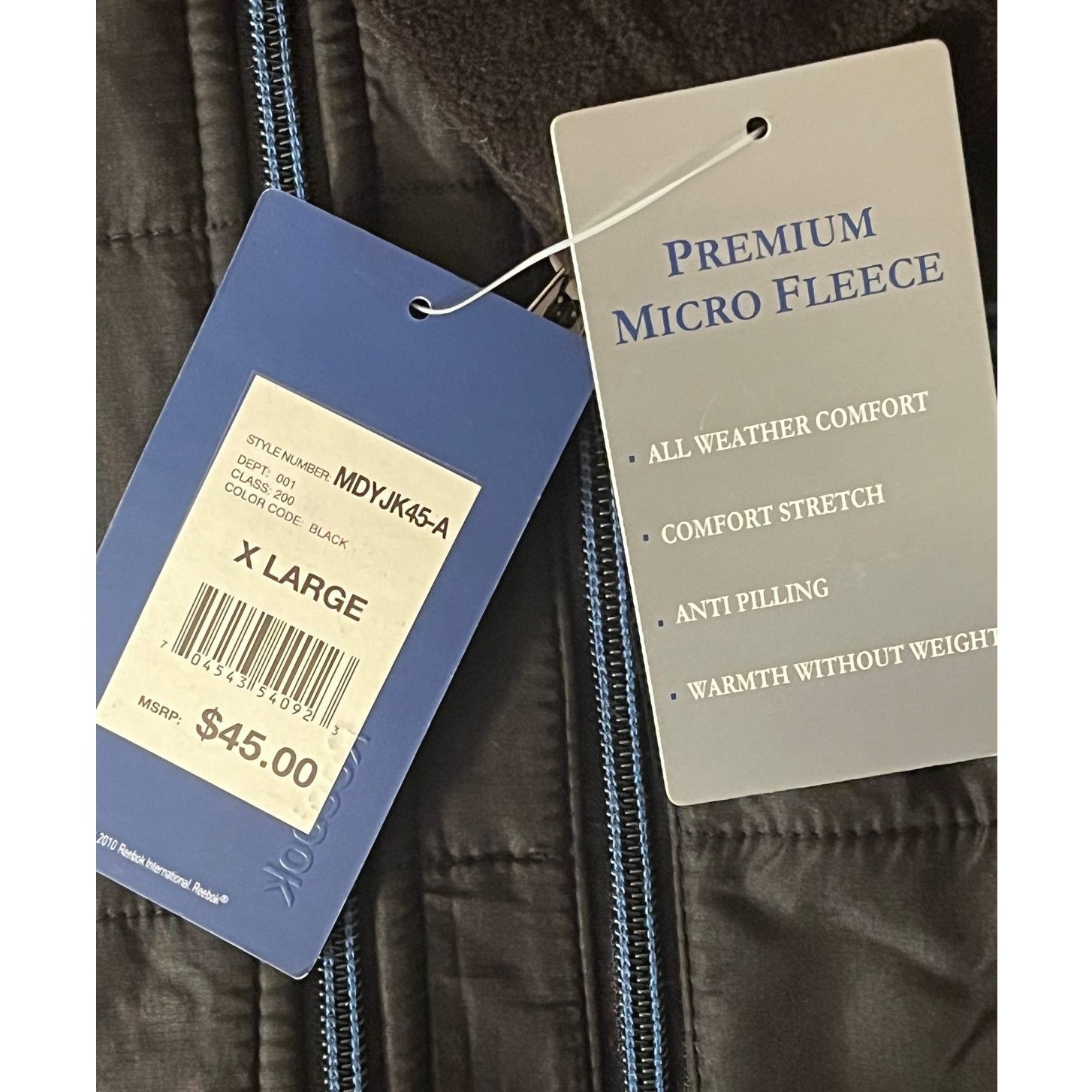 Reebok REEBOK PREMIUM MICRO FLEECE Jacket - X-Large - Black Size US XL / EU 56 / 4 - 6 Thumbnail